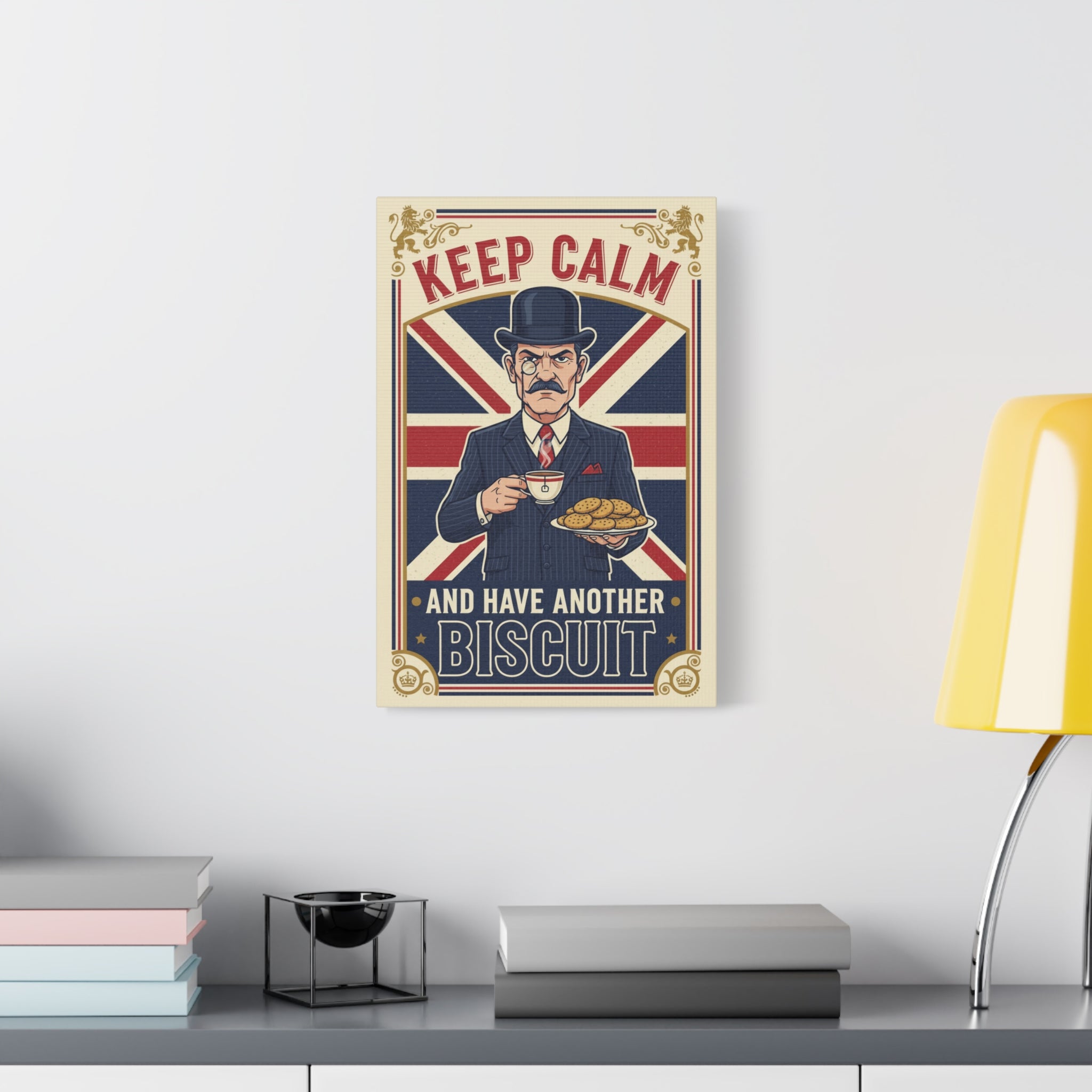 Keep Calm and Have Another Biscuit Canvas Wall Art