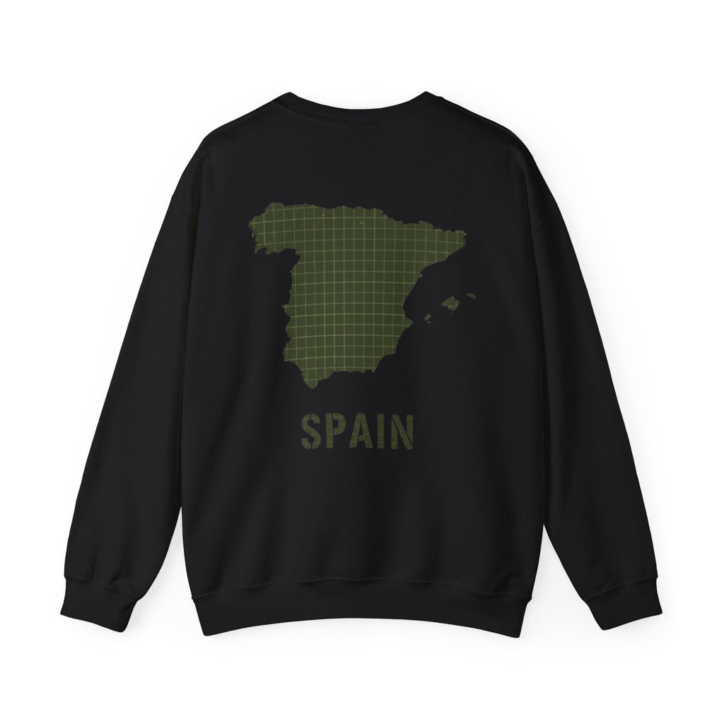 Spain Map Crewneck Sweatshirt — GALLUS Logo Travel Pullover