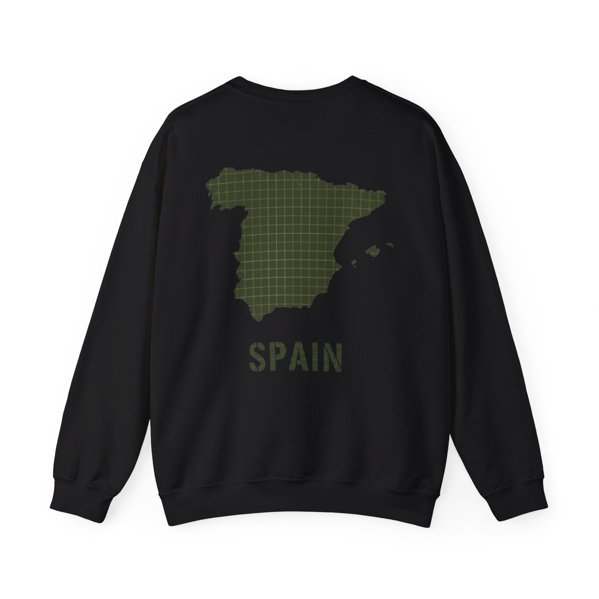 Spain Map Crewneck Sweatshirt — GALLUS Logo Travel Pullover