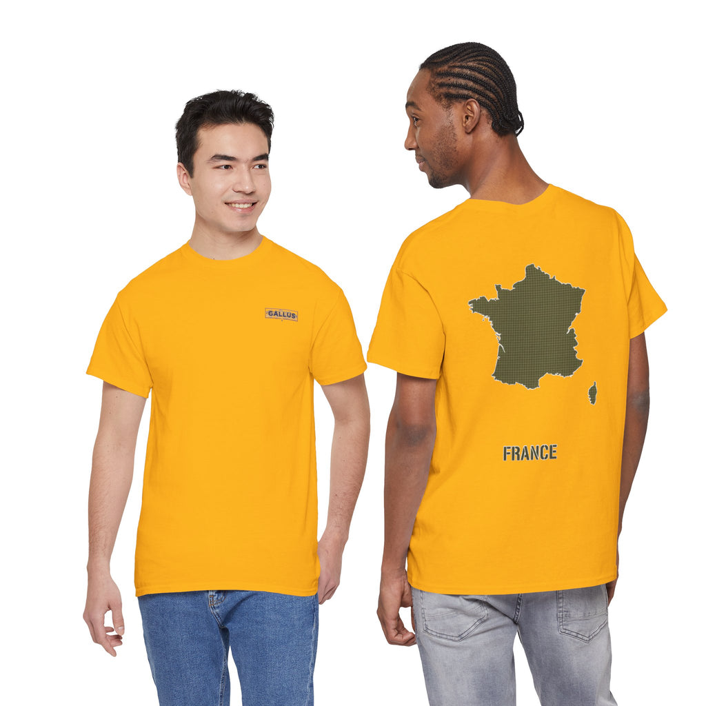 France Map T‑Shirt — Minimal Grunge Outline Tee