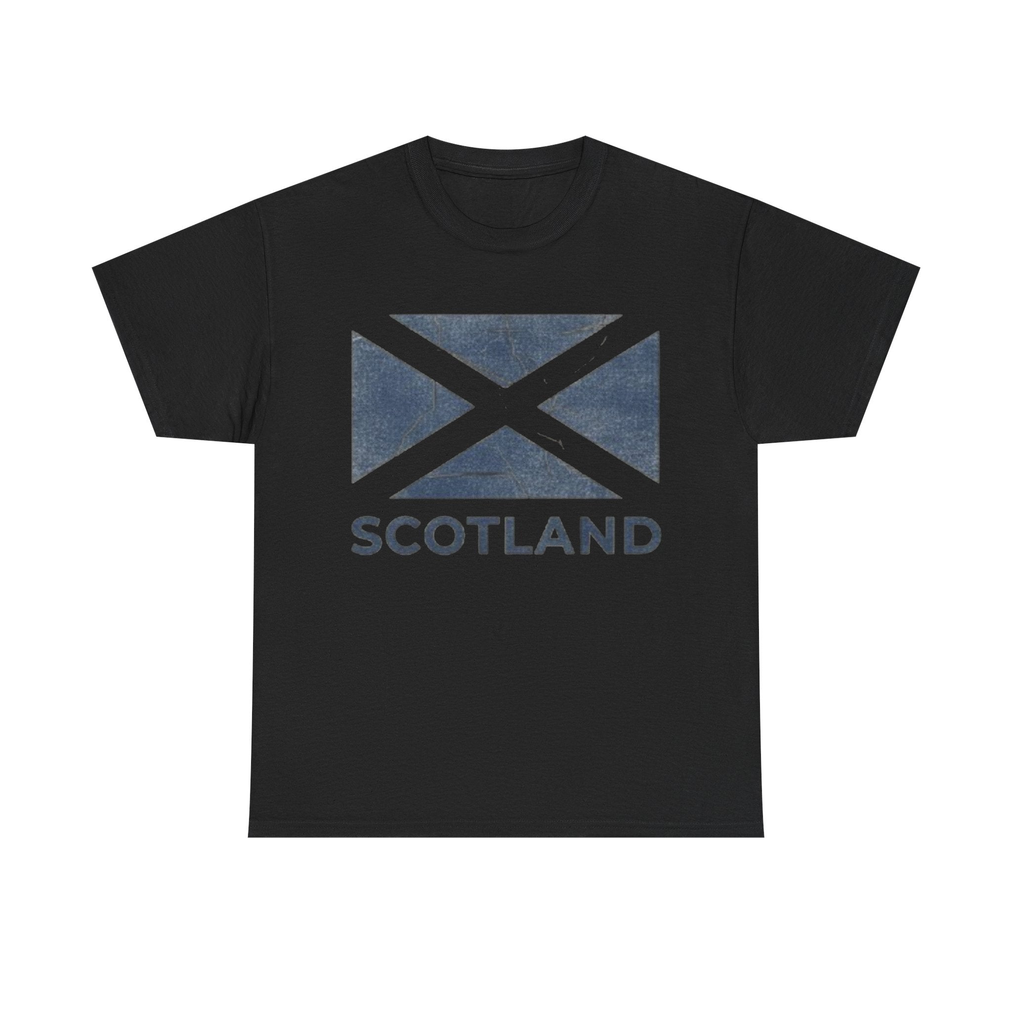 Scotland Flag T‑Shirt — Distressed Saltire Tee