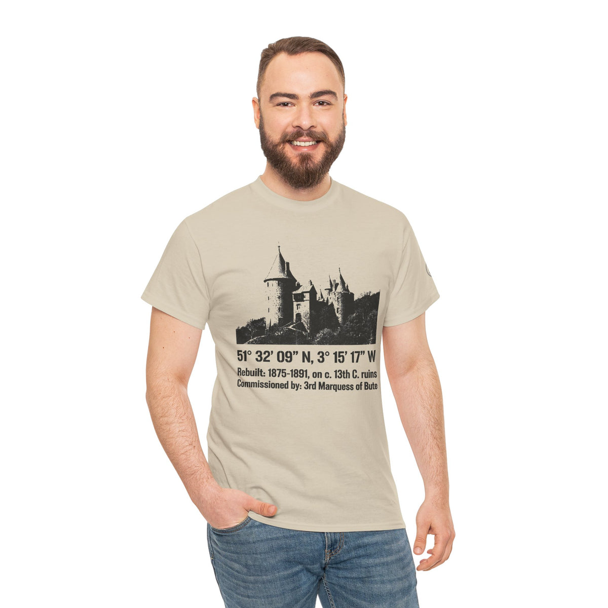 Castell Coch T-Shirt — Welsh Fairytale Castle Heritage Tee — product image 2