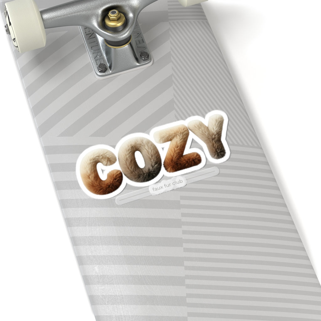 Cozy Faux-Fur Texture Sticker | kiss-cut, plush pattern