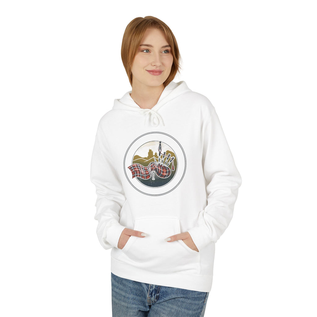 Vintage Mountain Waves Hoodie — Retro Scenic Nature Graphic