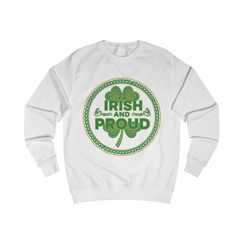 Irish and Proud Sweatshirt — St. Patrick’s Day Shamrock Crewneck