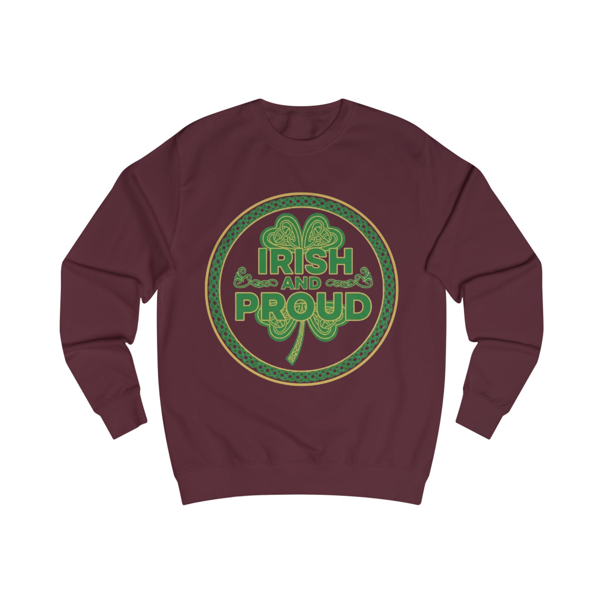 Irish and Proud Sweatshirt — St. Patrick’s Day Shamrock Crewneck