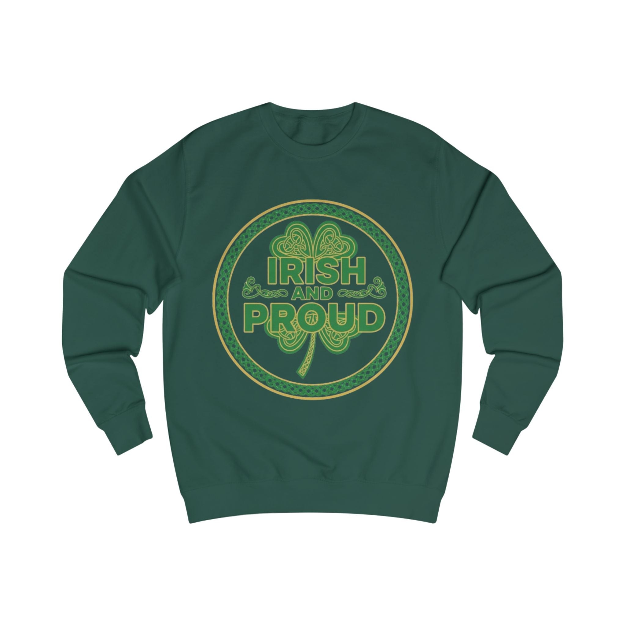 Irish and Proud Sweatshirt — St. Patrick’s Day Shamrock Crewneck