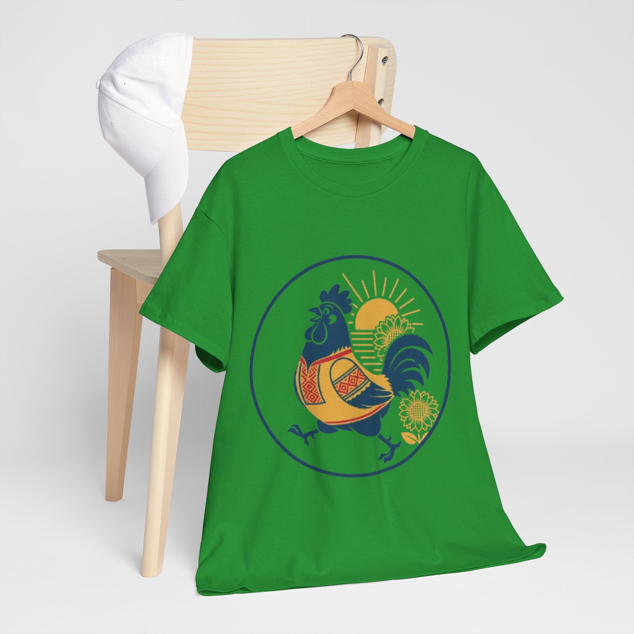 Rooster Sunburst Graphic Tee — Vintage Farmhouse Rooster T-Shirt