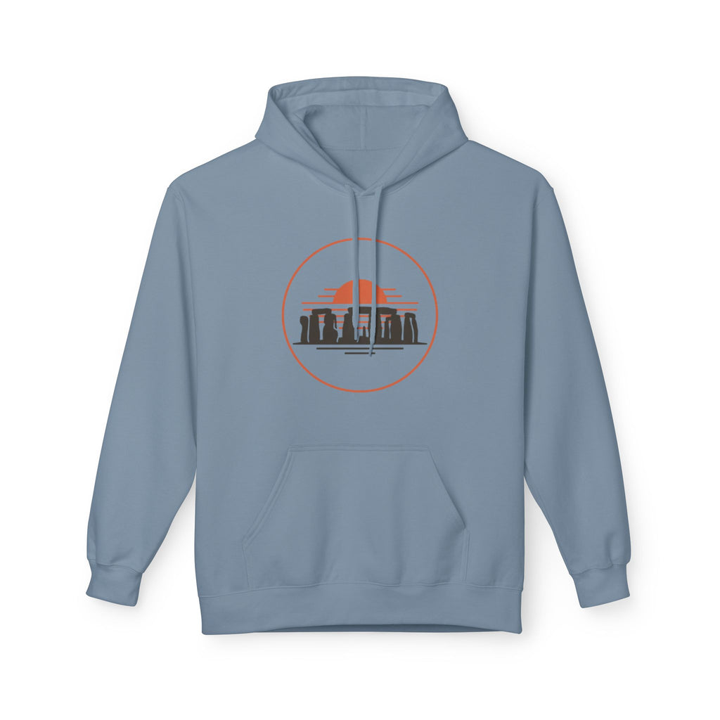Stonehenge Sunset Hoodie – Retro Circle Graphic Unisex Hoodie