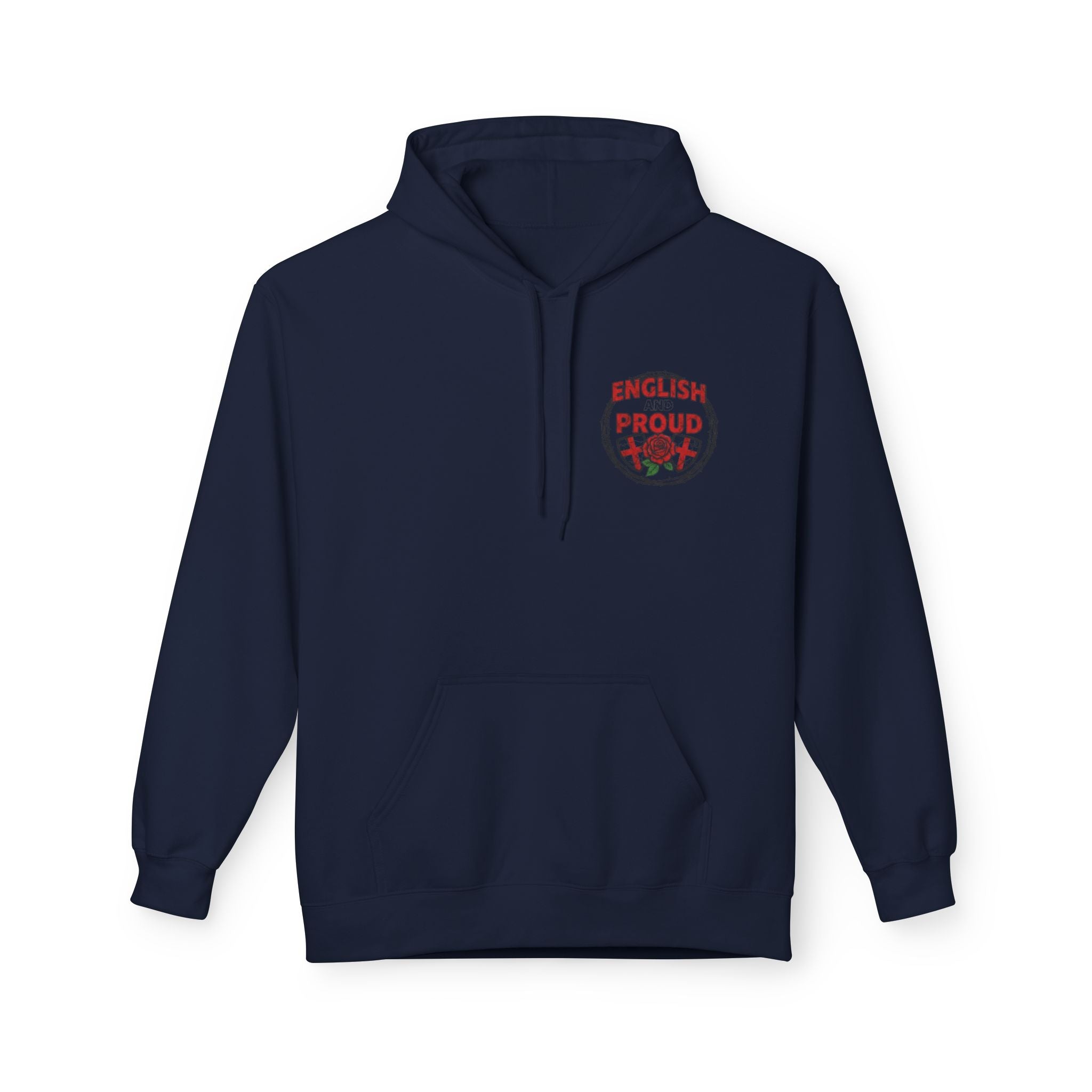 England Rose Hoodie – Vintage Floral Emblem Pullover