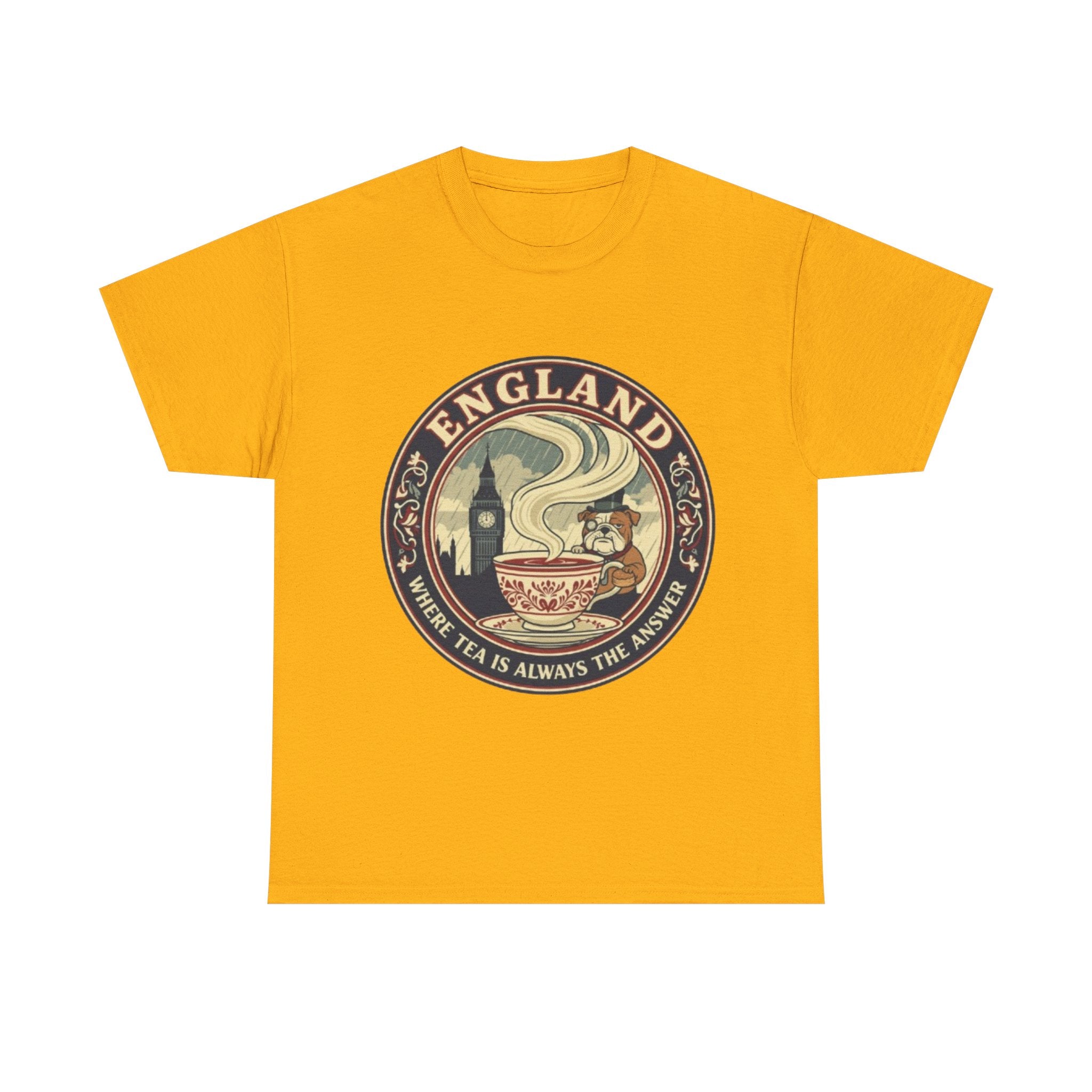 England Tea Vintage Graphic Tee — "Where Tea Is Always The Answer"