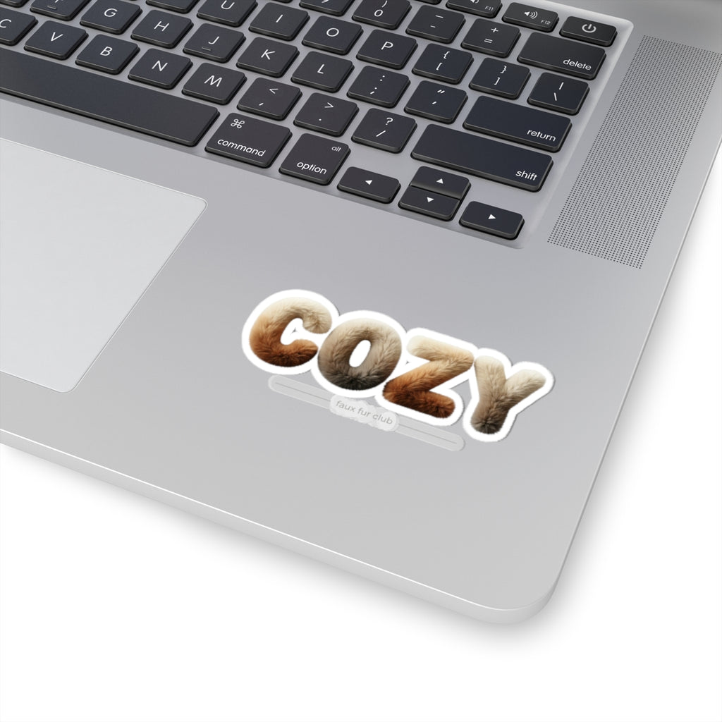Cozy Faux-Fur Texture Sticker | kiss-cut, plush pattern