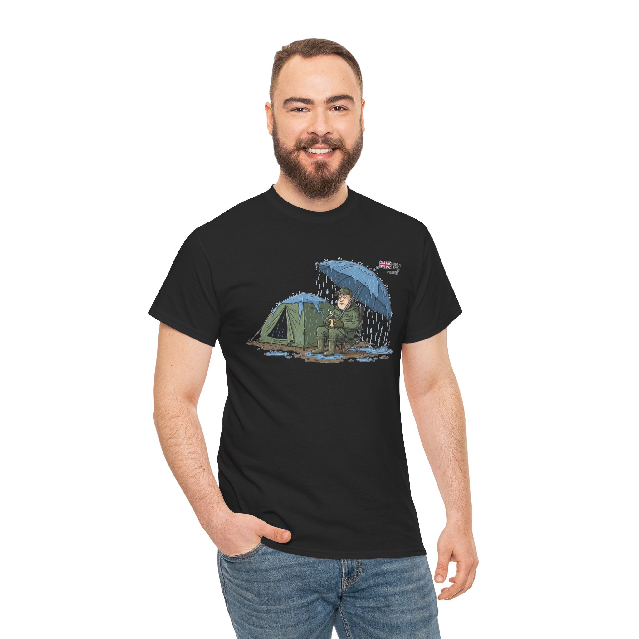 Retro Mountain Camper Graphic T-Shirt — Vintage Van Life Adventure Tee