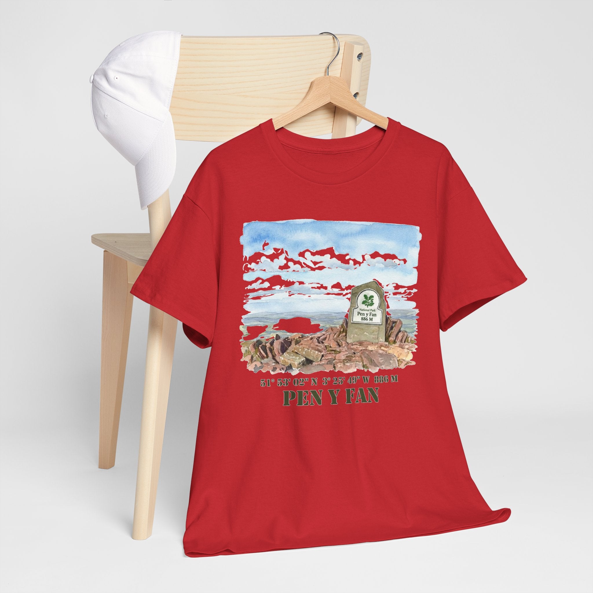 Pen y Fan Landscape T‑Shirt — Wales Mountain Hiking Souvenir Tee