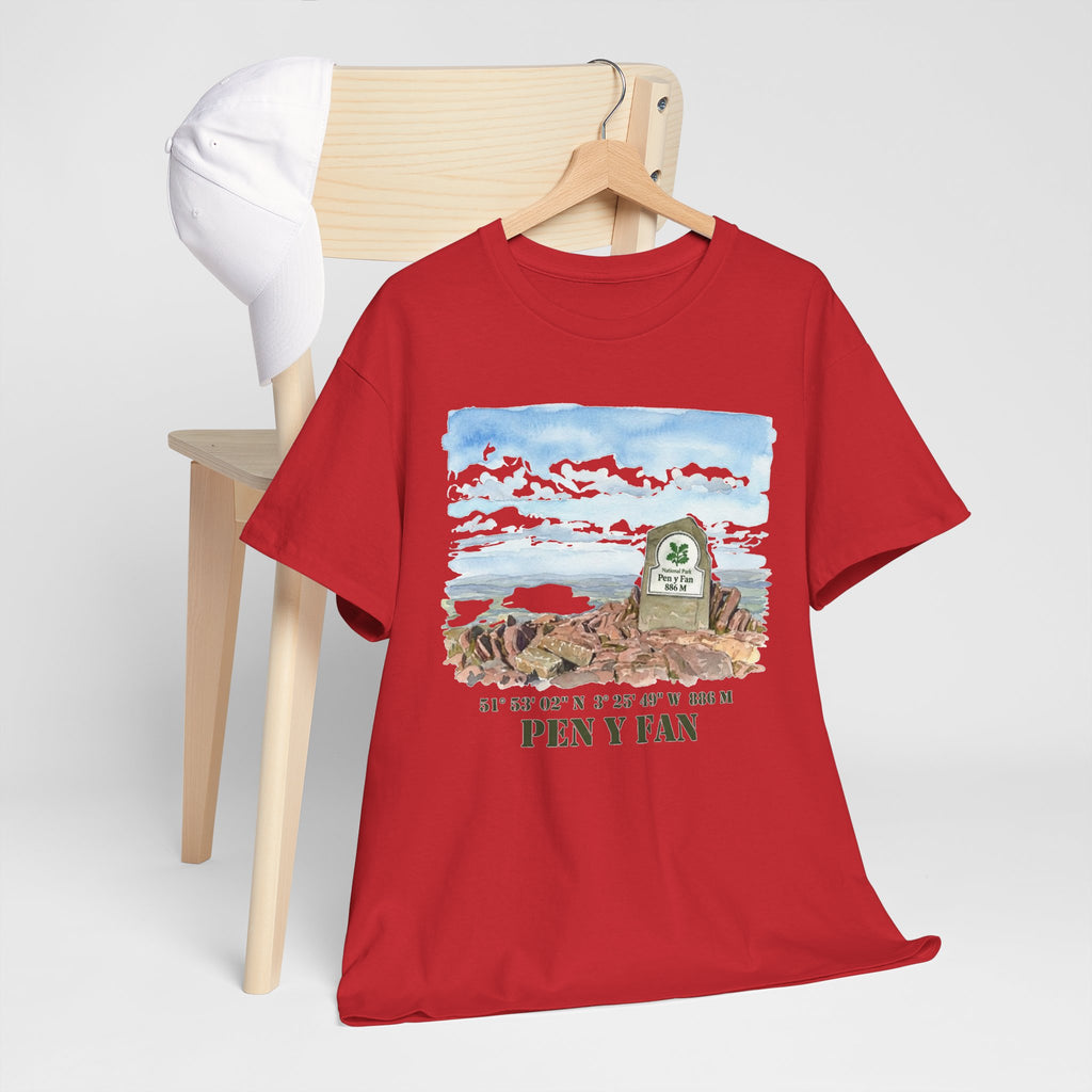 Pen y Fan Landscape T‑Shirt — Wales Mountain Hiking Souvenir Tee