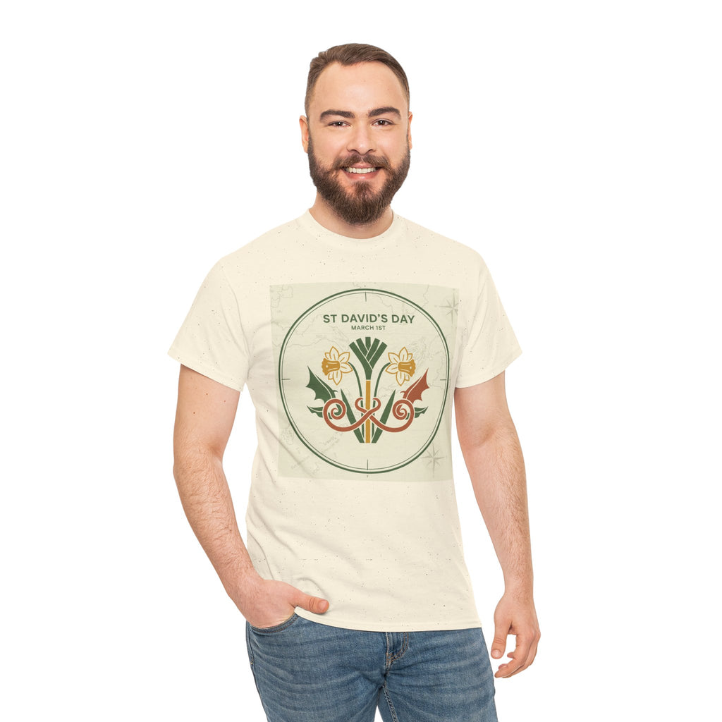 St. David's Day Floral Tee — Welsh Daffodil & Leek Celebration Shirt