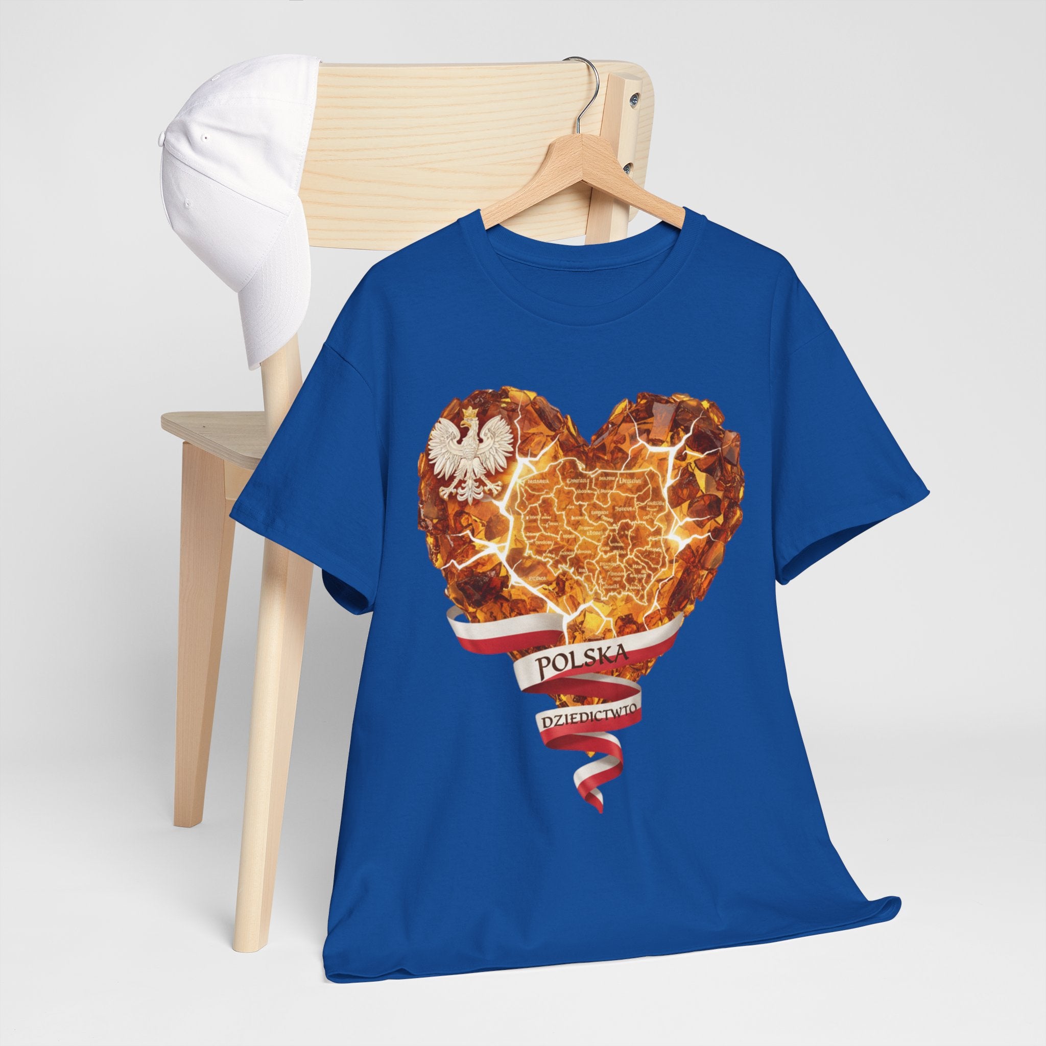 Polish Pride Heart Flame Tee | Polska Heritage T-Shirt