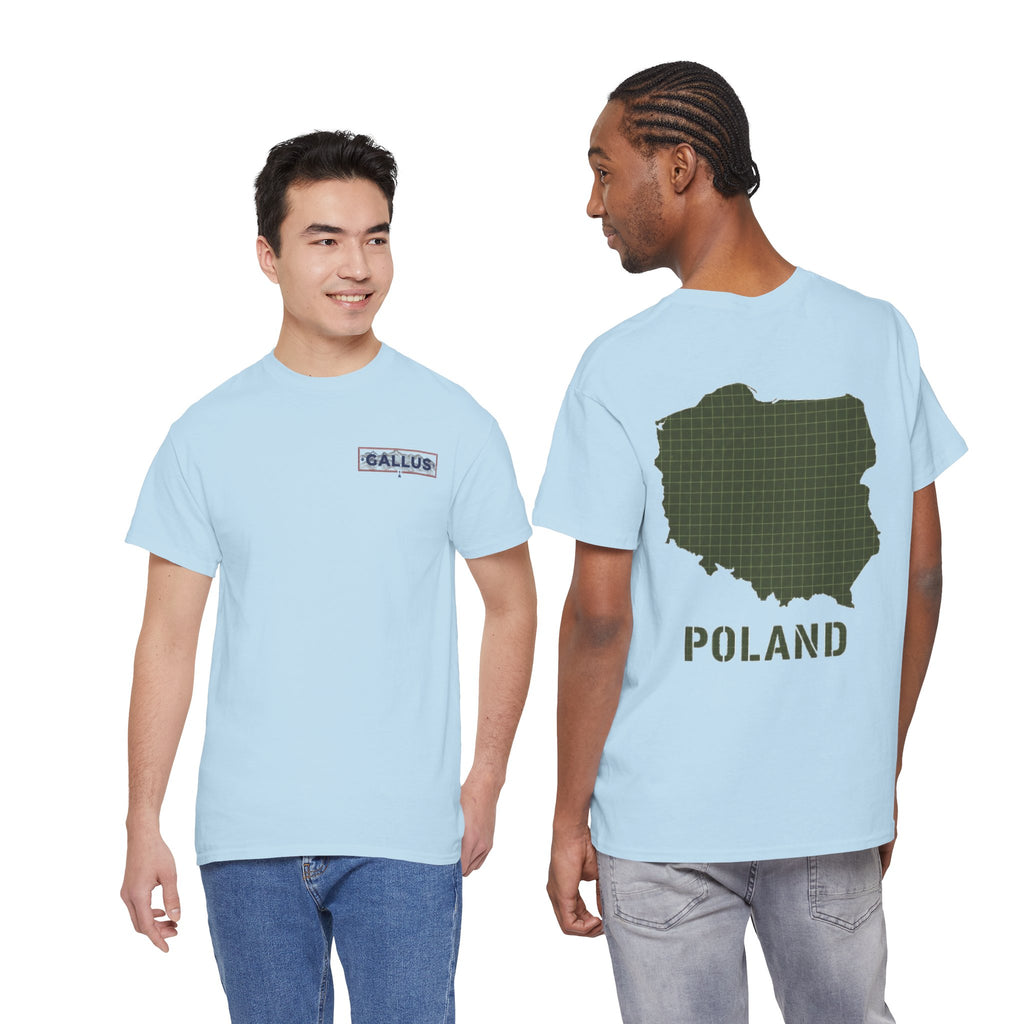 Poland Map Tee — Military Grid Map Graphic T-Shirt