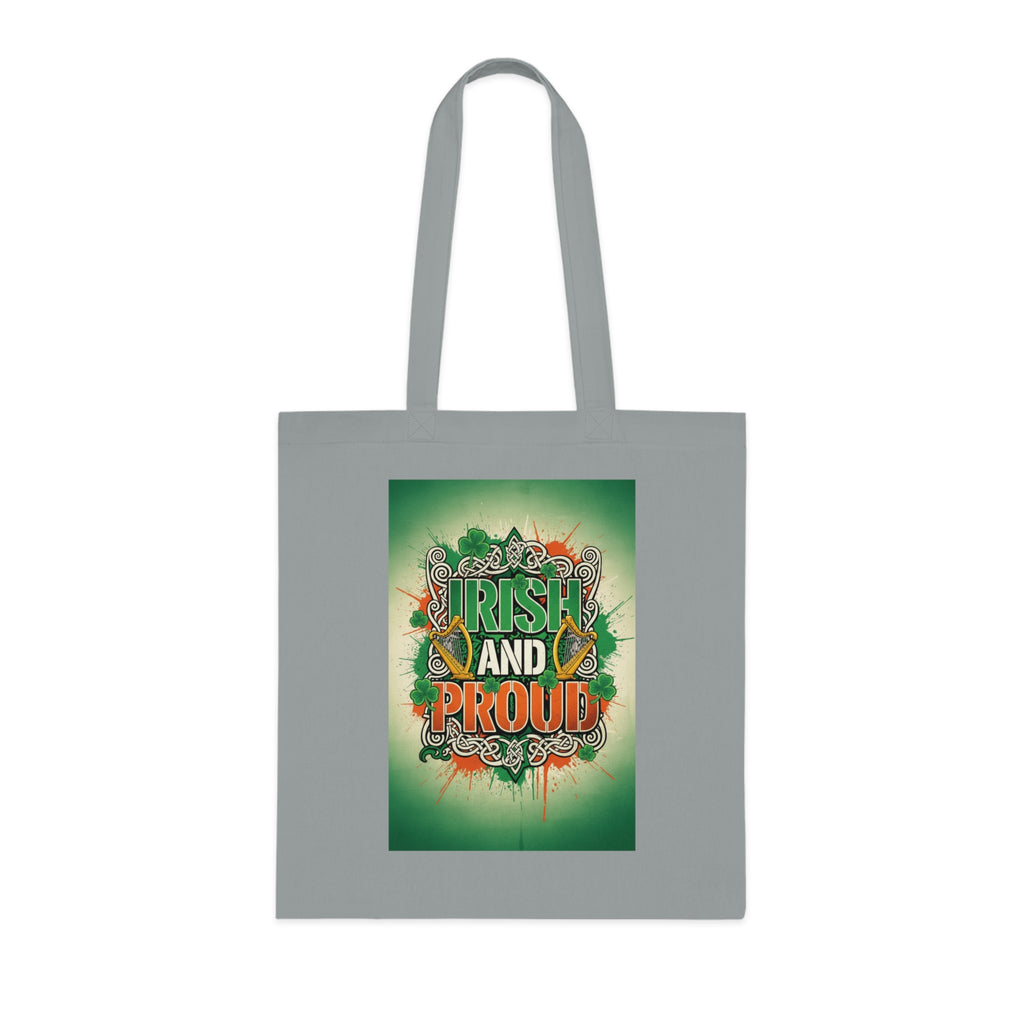 Irish and Proud Cotton Tote — St. Patrick’s Day Reusable Grocery & Festival Bag