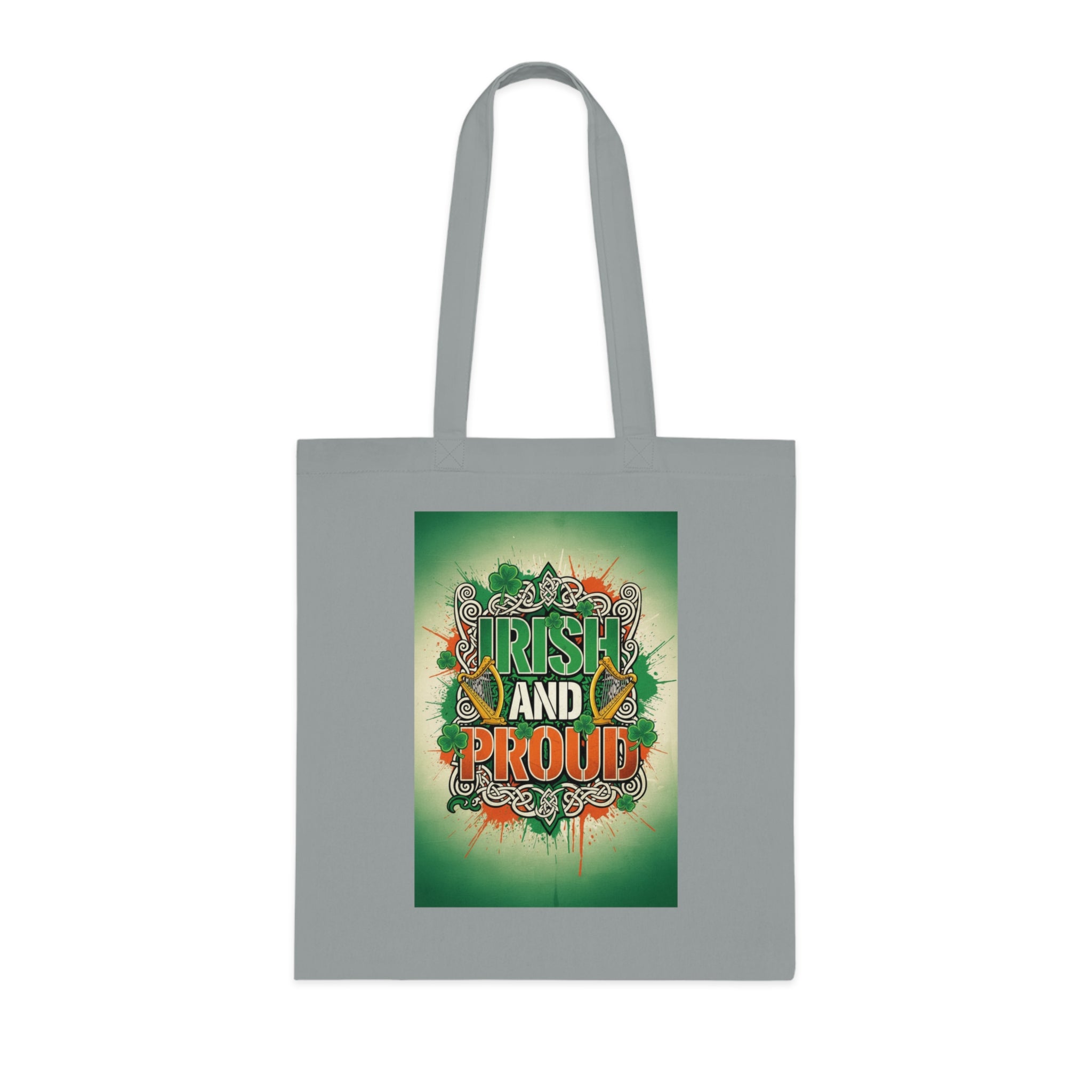 Irish and Proud Cotton Tote — St. Patrick’s Day Reusable Grocery & Festival Bag