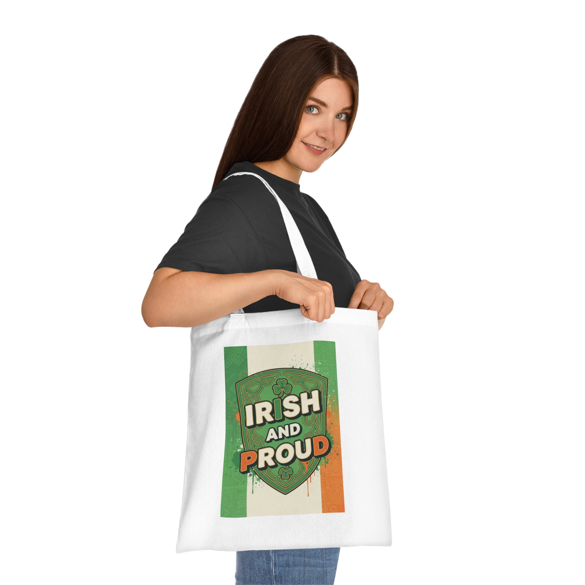 Irish and Proud Cotton Tote — St. Patrick’s Day Irish Flag Shopper