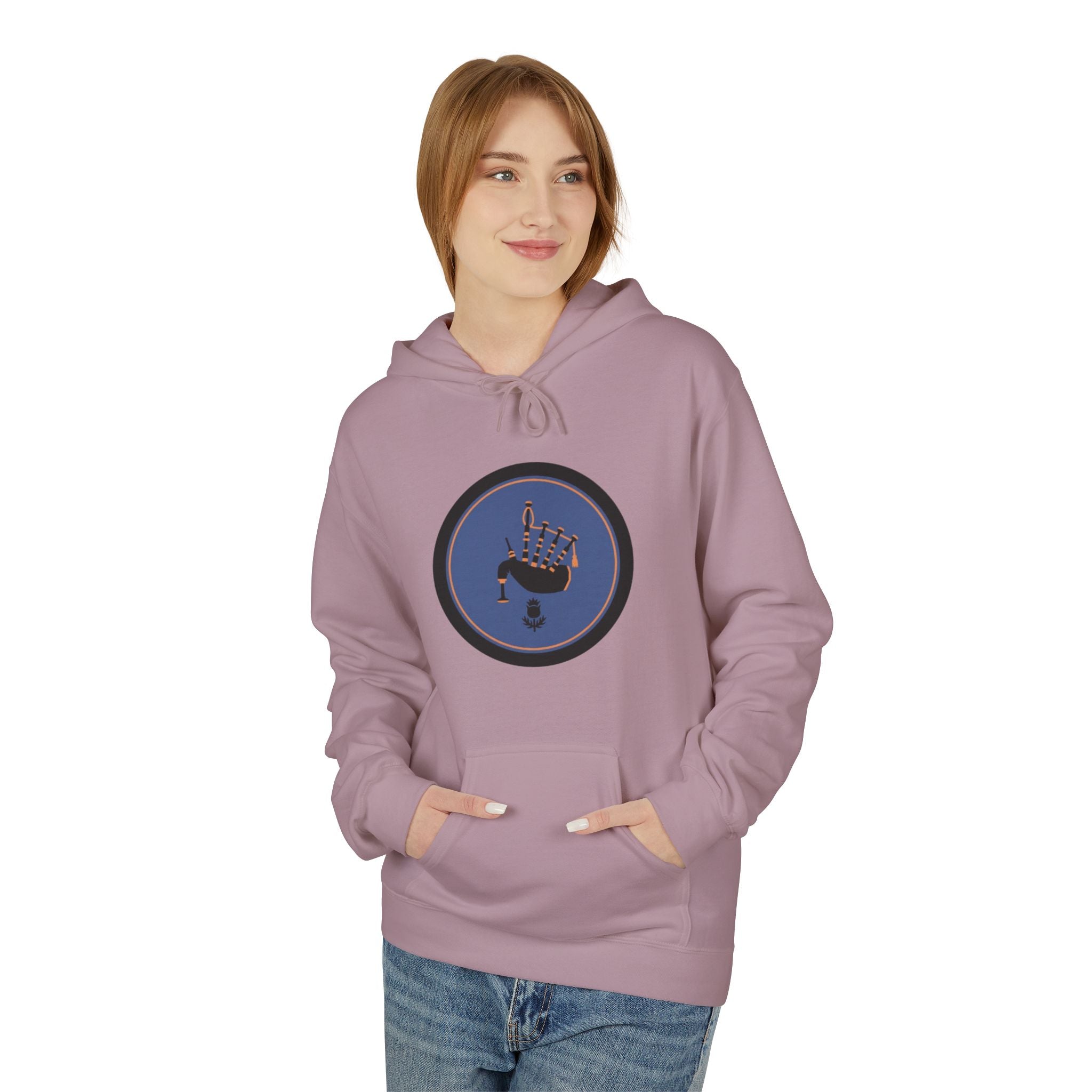 Space Astronaut Helmet Hoodie — Retro Blue Circle Graphic Hoodie