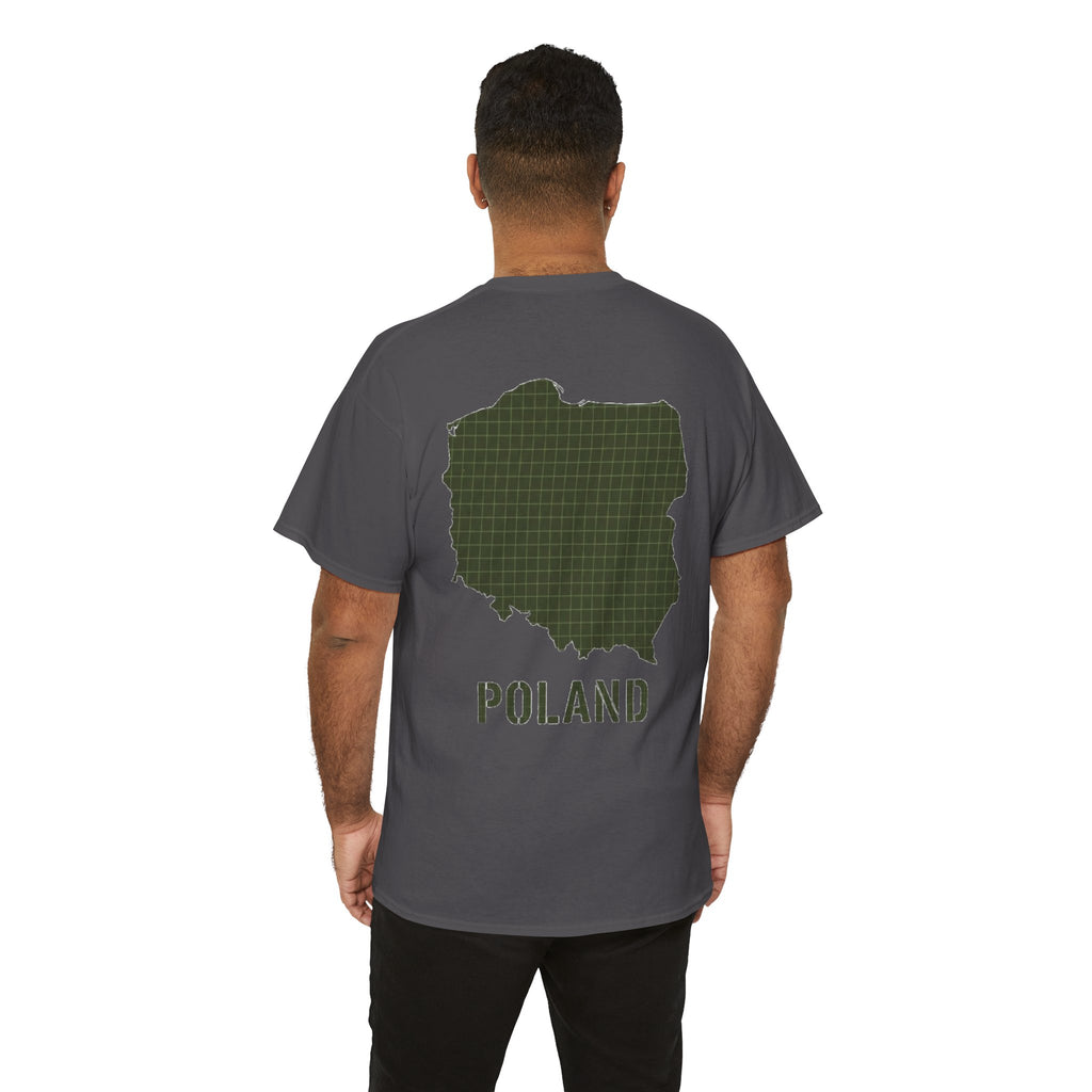 Poland Map Tee — Military Grid Map Graphic T-Shirt