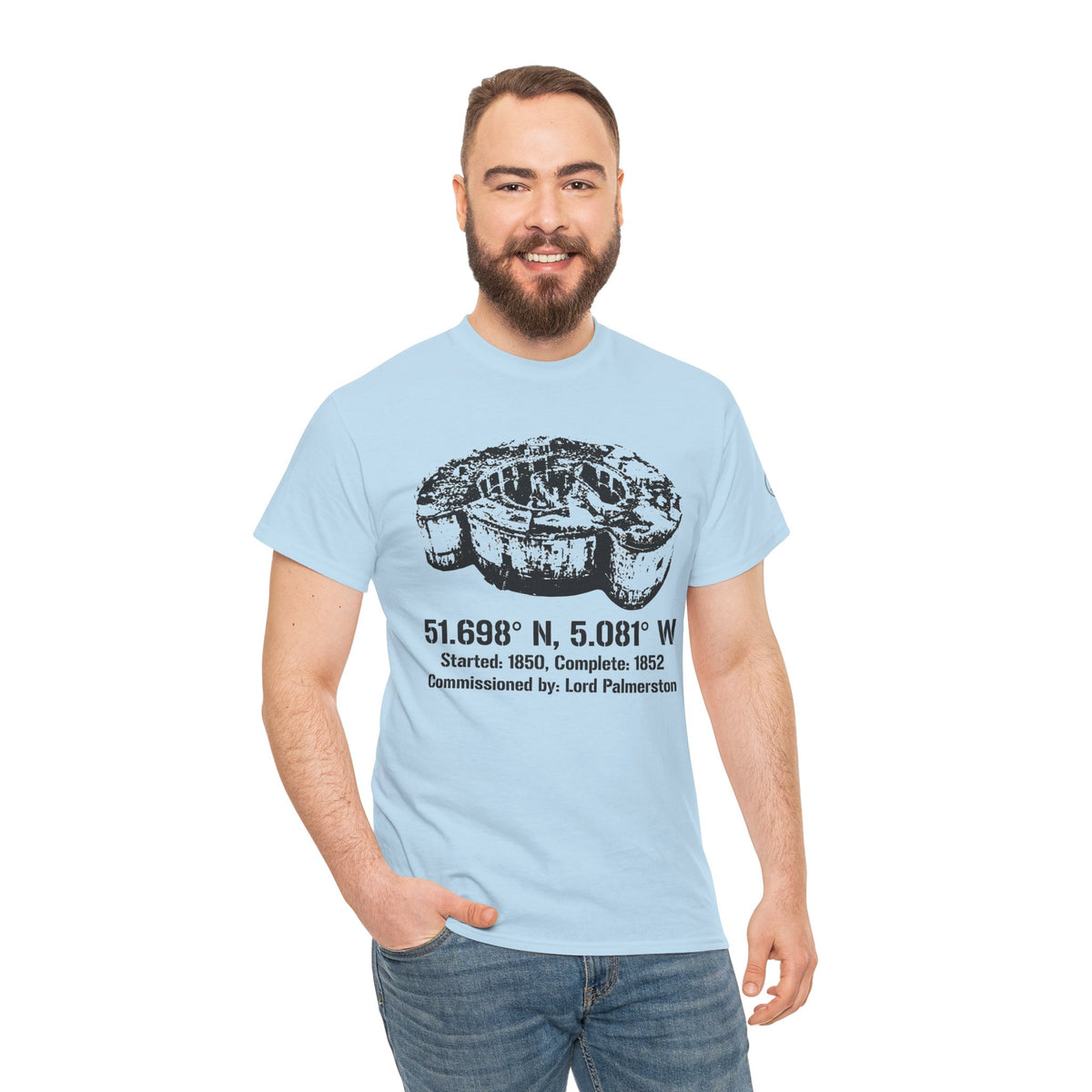 Stack Rock Fort Heritage T-Shirt — Pembrokeshire Coastal Tee — product image 11