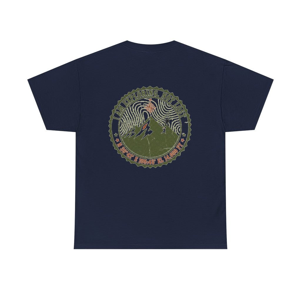 Adventure Mountain Tee – "I Am Exploring, Not Lost" Graphic T-Shirt