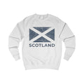 Scotland Flag Sweatshirt — Vintage Distressed Saltire Crewneck