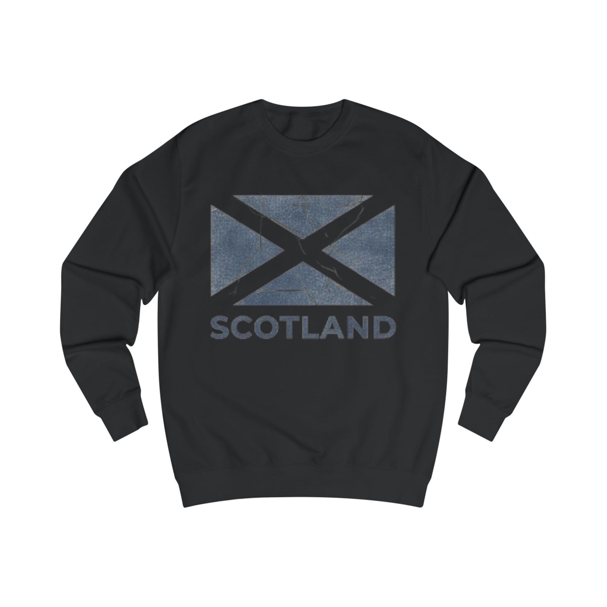Scotland Flag Sweatshirt — Vintage Distressed Saltire Crewneck