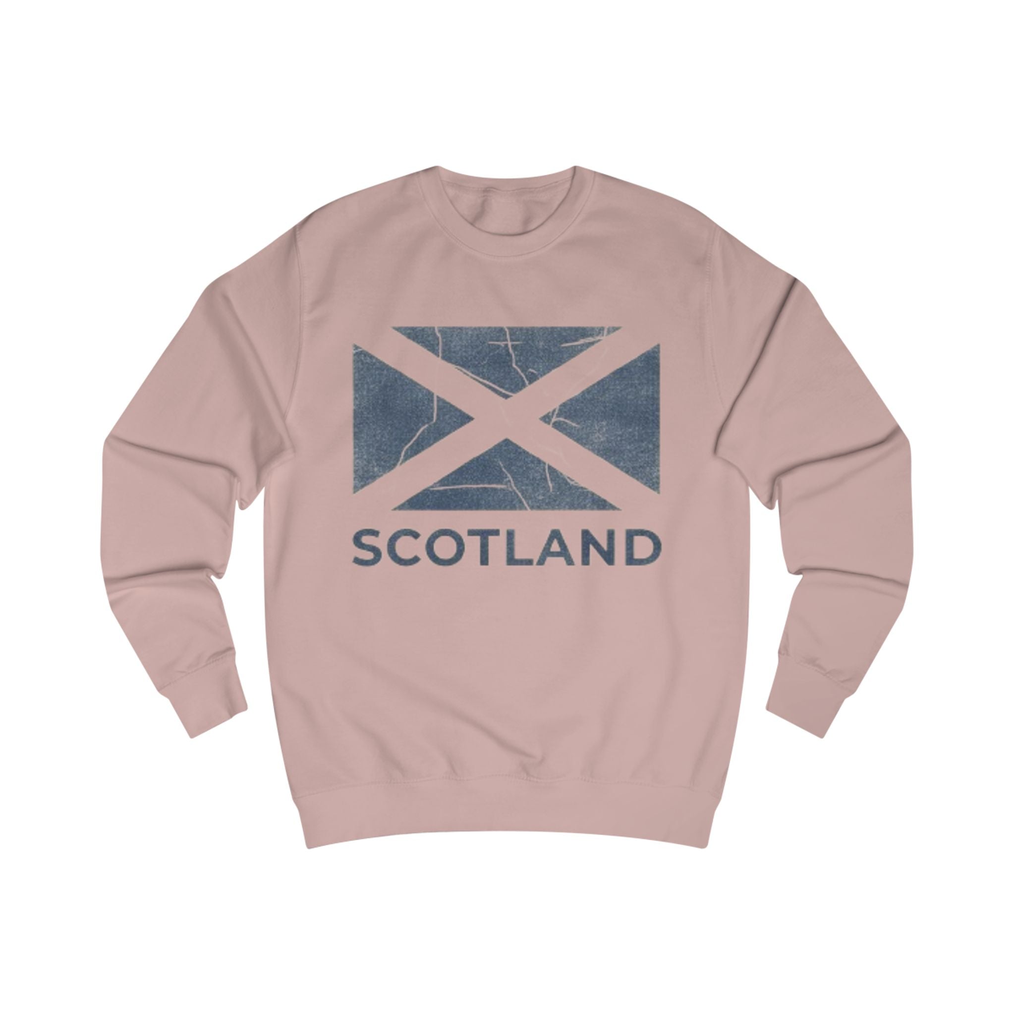 Scotland Flag Sweatshirt — Vintage Distressed Saltire Crewneck
