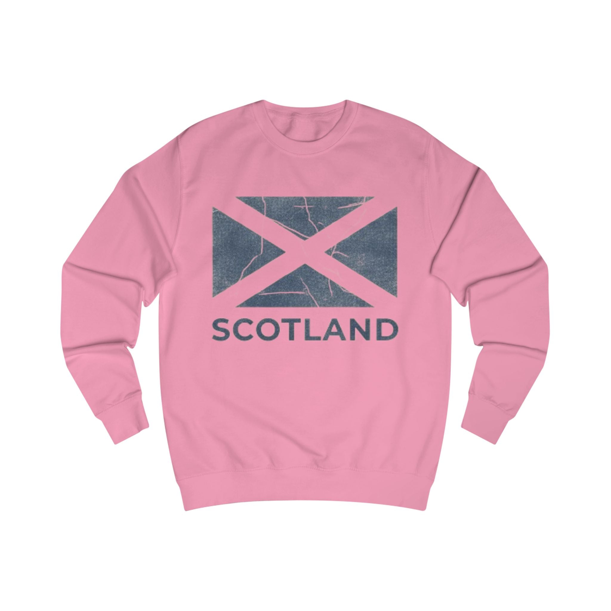Scotland Flag Sweatshirt — Vintage Distressed Saltire Crewneck