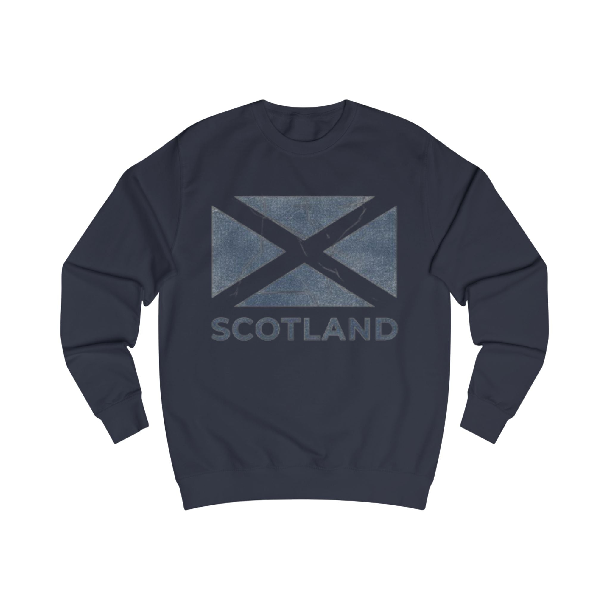 Scotland Flag Sweatshirt — Vintage Distressed Saltire Crewneck