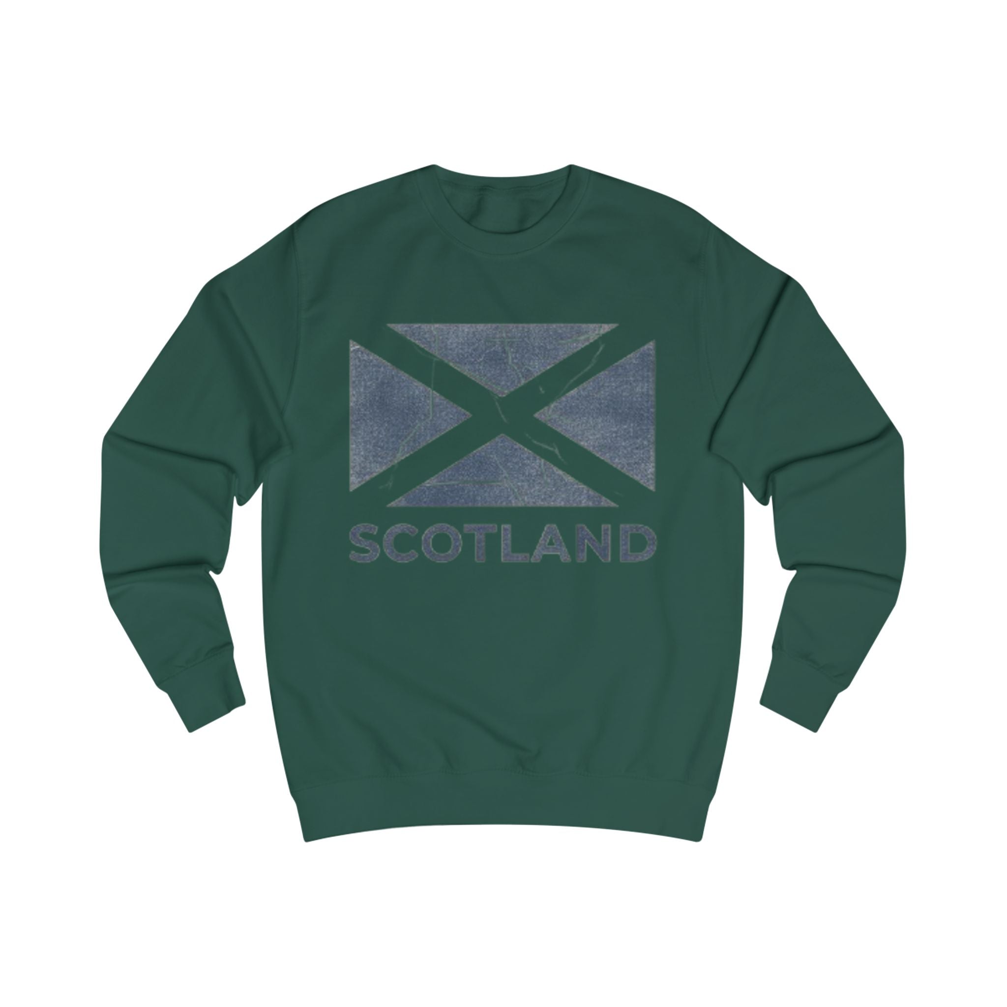 Scotland Flag Sweatshirt — Vintage Distressed Saltire Crewneck