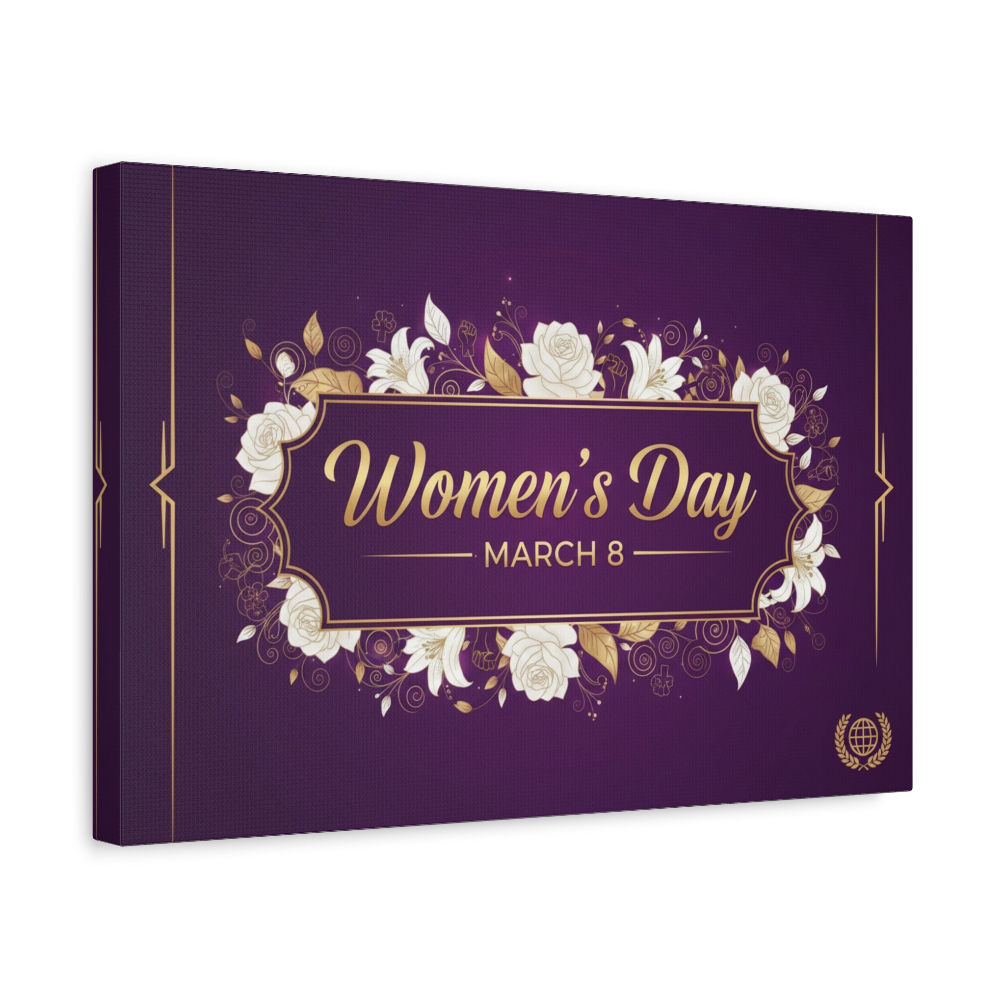 Women's Day March 8 Canvas Wall Art — Floral International Women's Day Decor