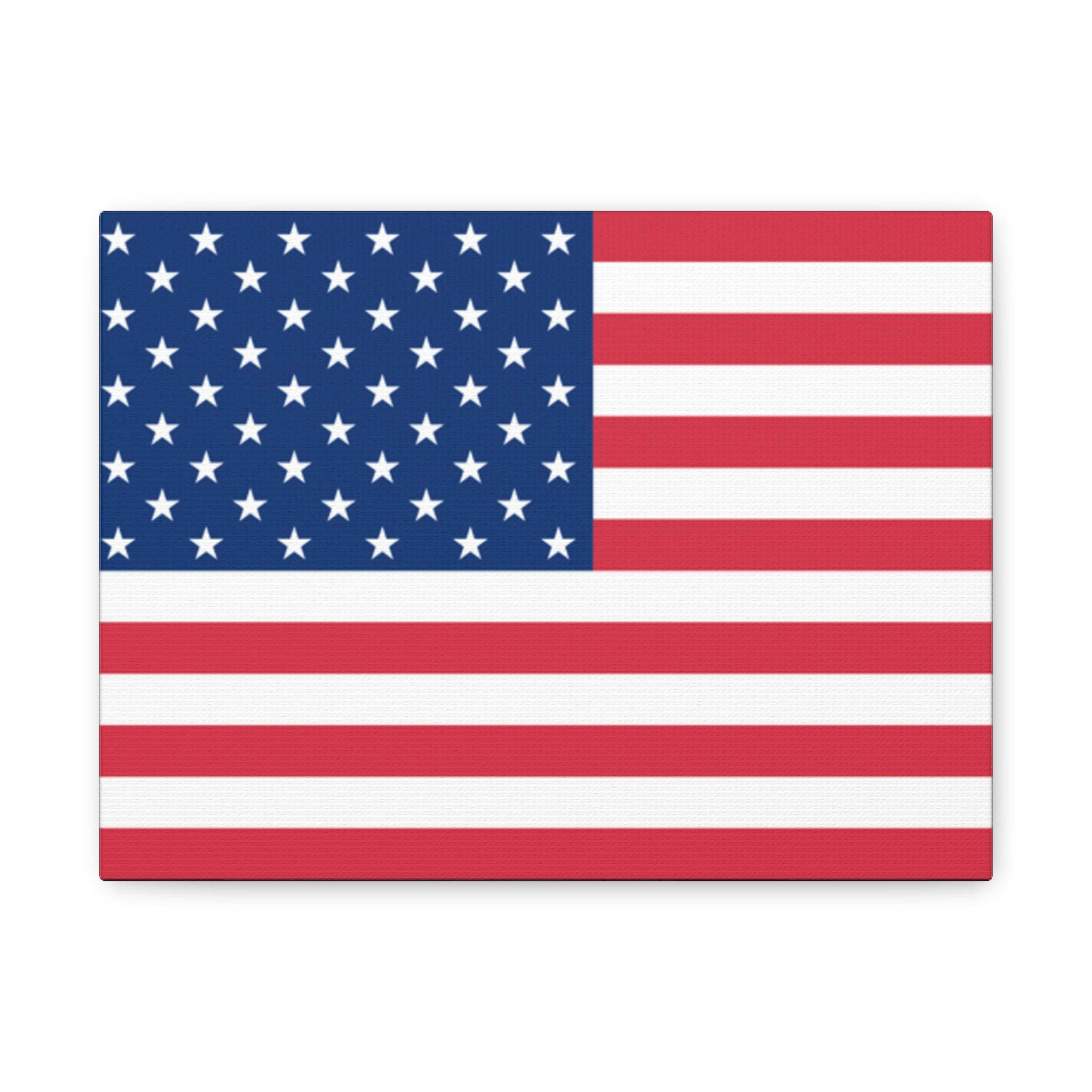 American Flag Matte Canvas Print — Stretched Patriotic Wall Art