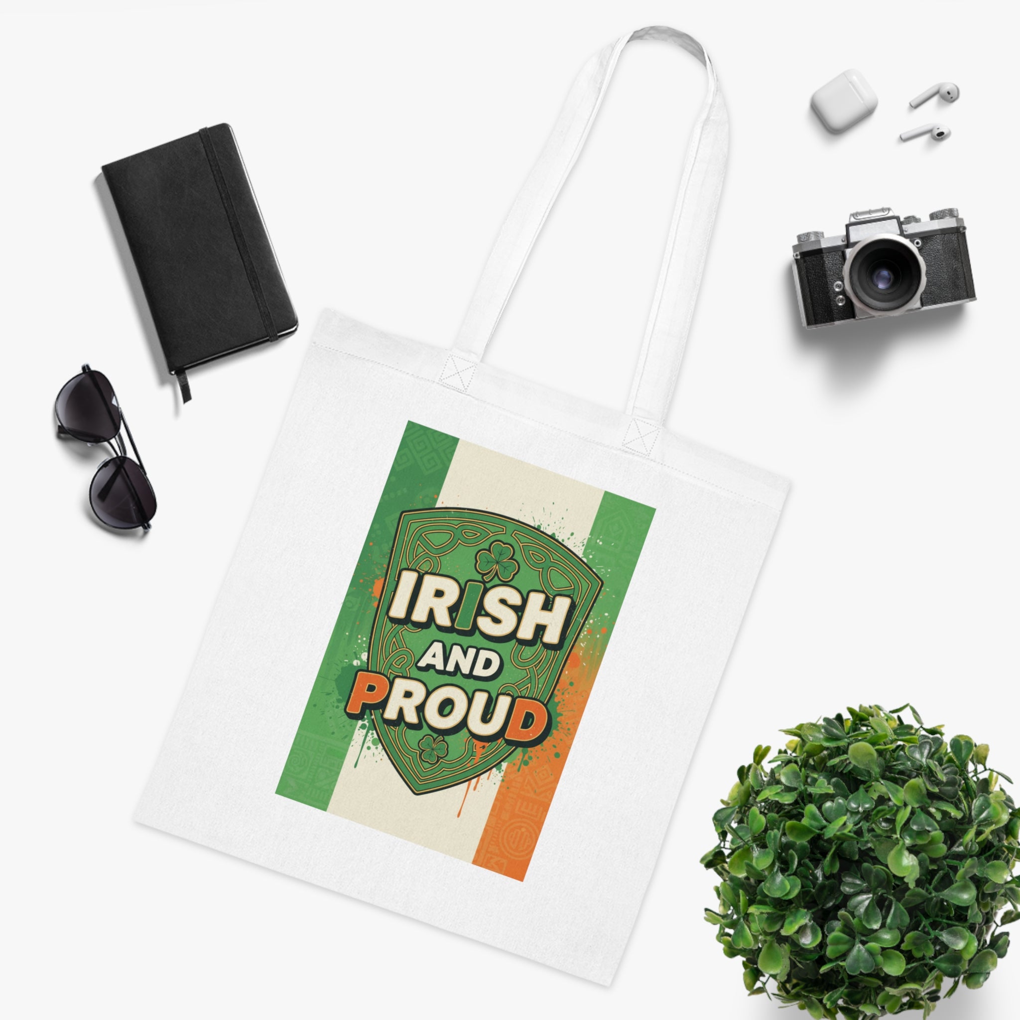 Irish and Proud Cotton Tote — St. Patrick’s Day Irish Flag Shopper