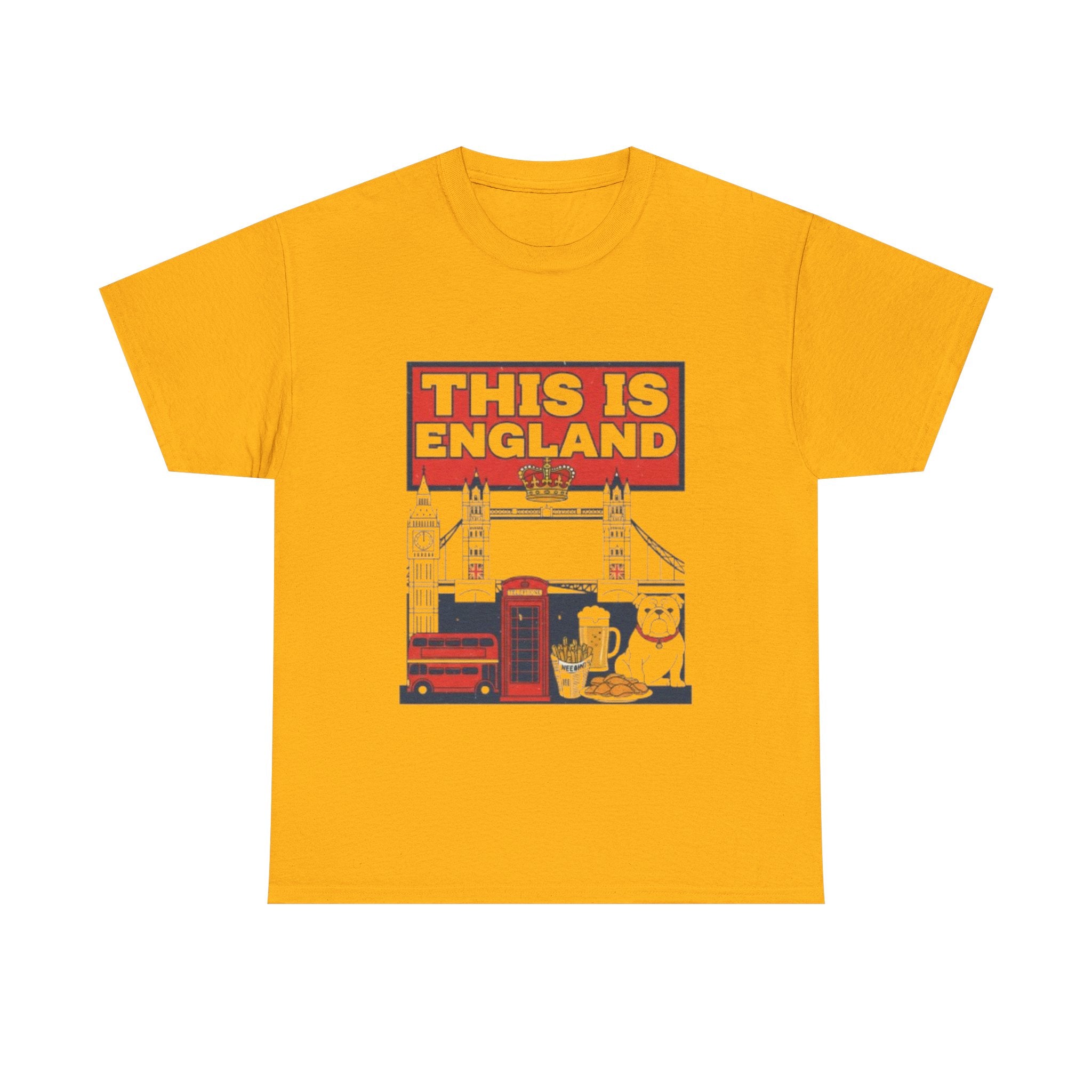 This Is England Graphic Tee — London Icons Shirt (Telephone Box, Double-Decker, Pub)