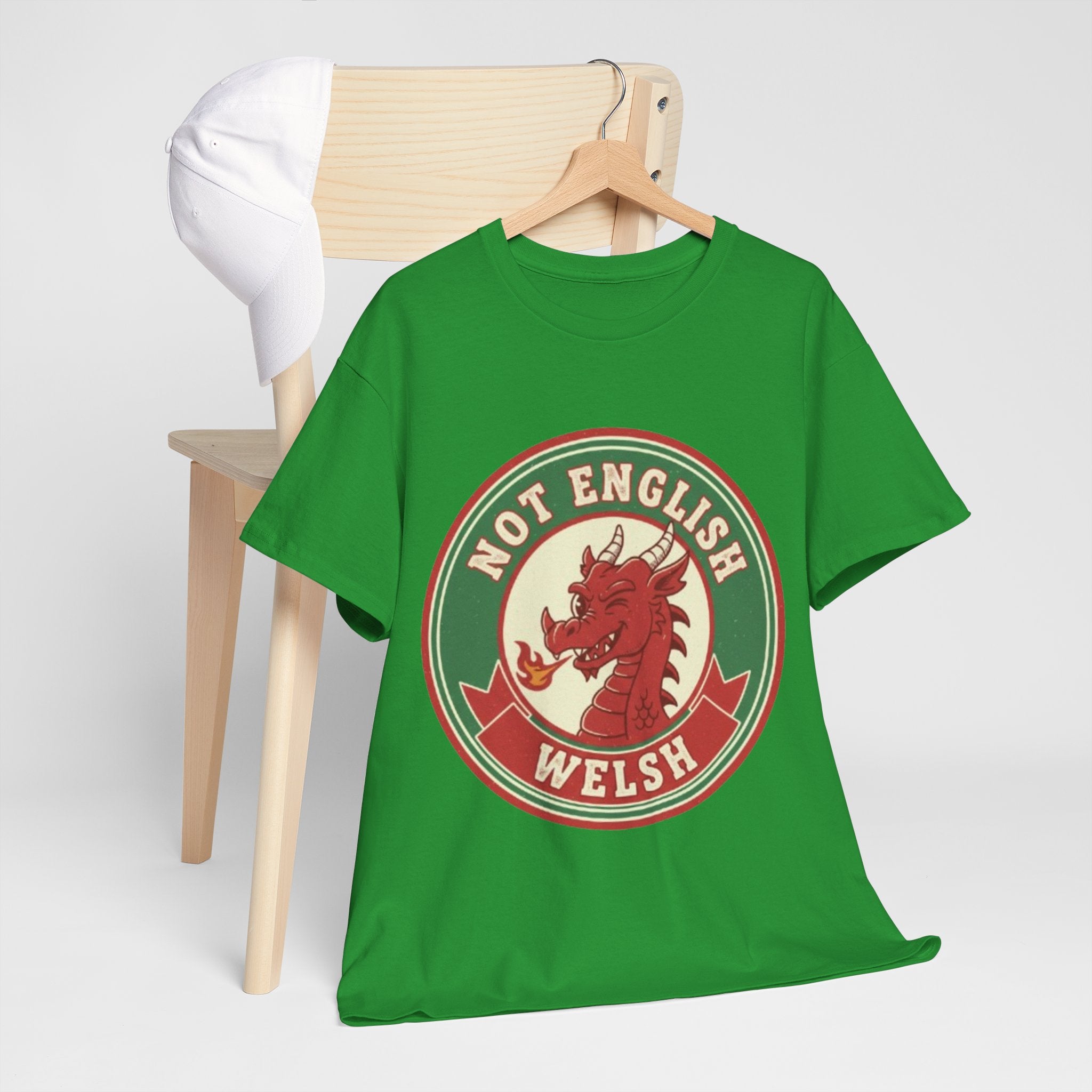 Not English Welsh T‑Shirt — Funny Wales Dragon Tee for Welsh Pride