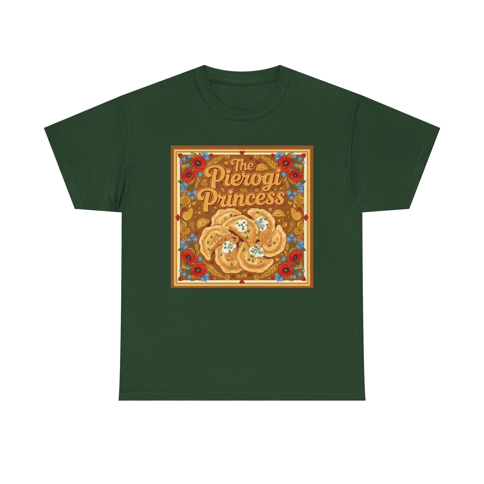 Pierogi Princess Tee - Vintage Polish Food Graphic T-Shirt