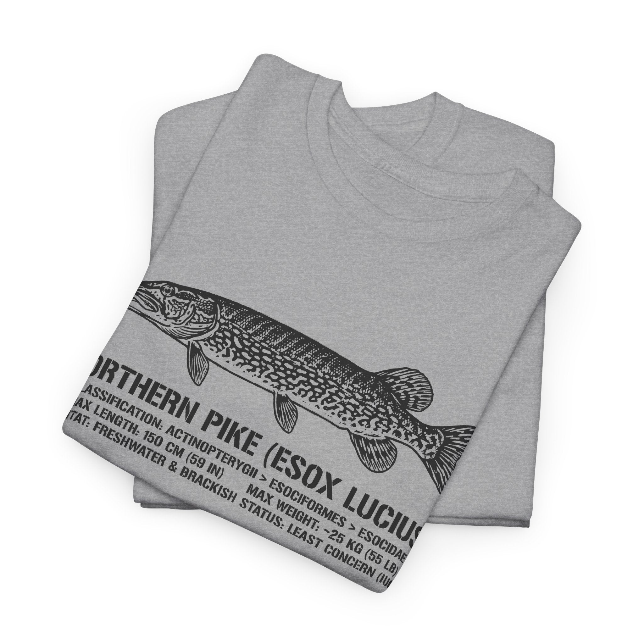 Northern Pike Illustration Tee — "Northern Pike (Esox Lucius)" Fishing Shirt