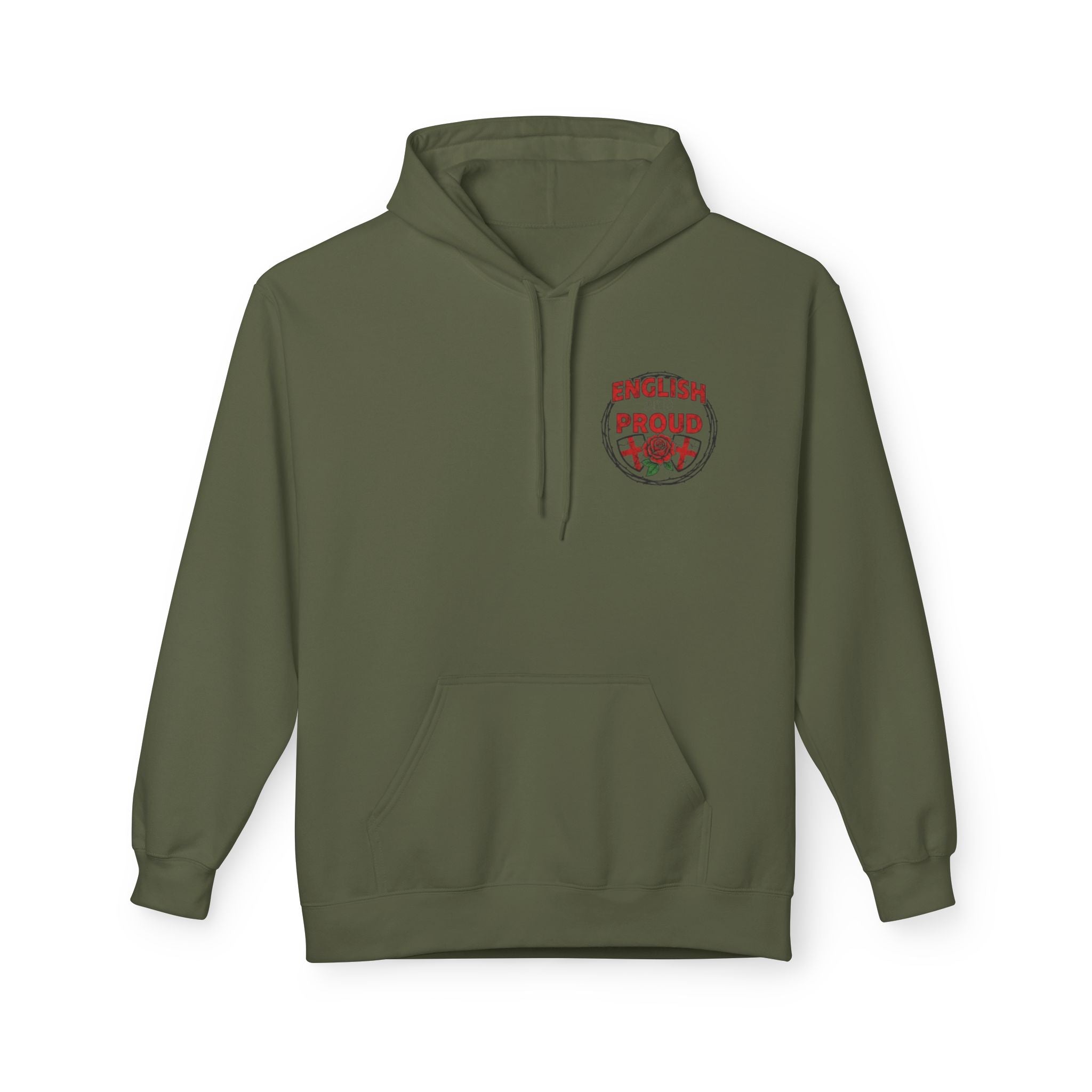 England Rose Hoodie – Vintage Floral Emblem Pullover