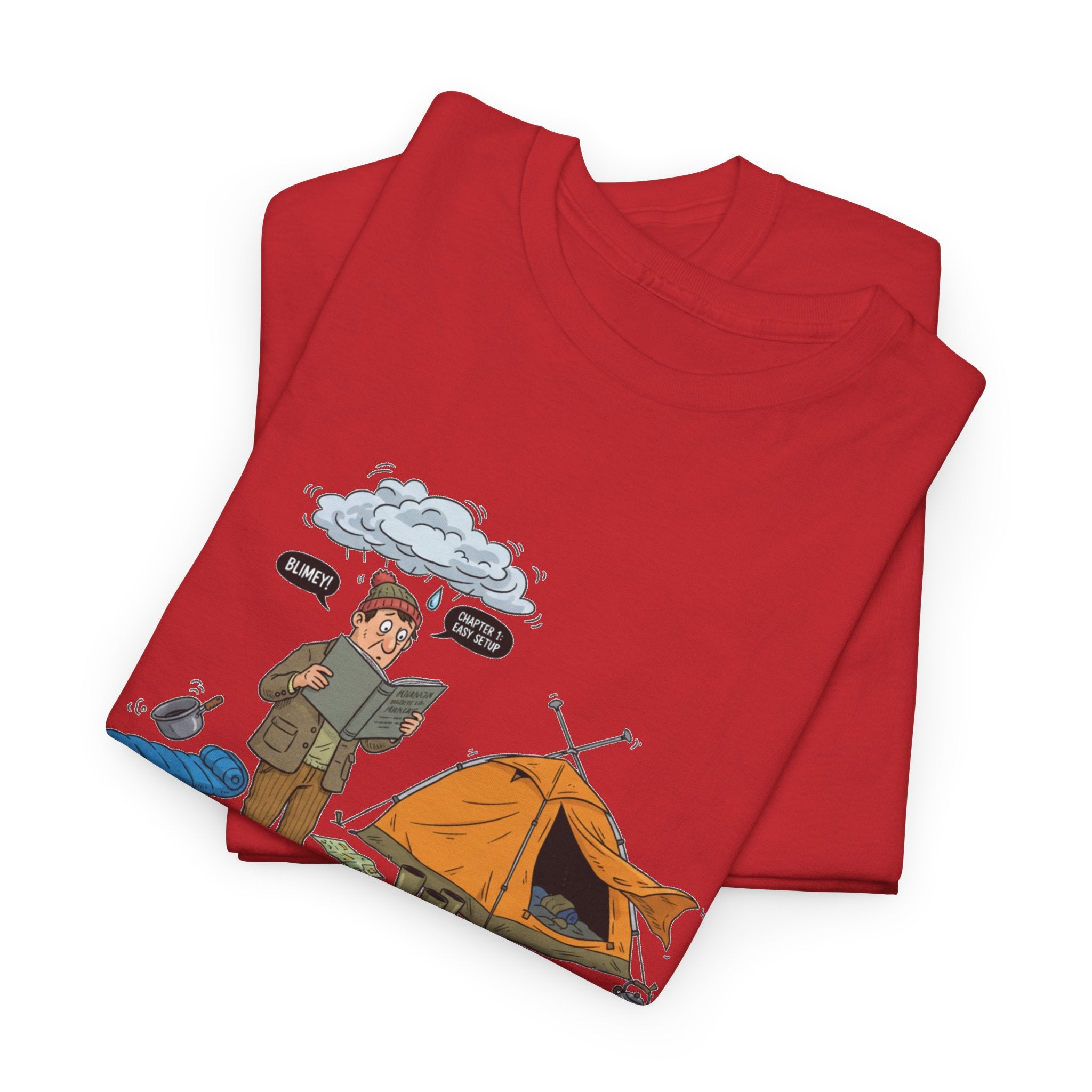 Retro Mountain Camping Graphic T-Shirt — Vintage Campfire Adventure Tee