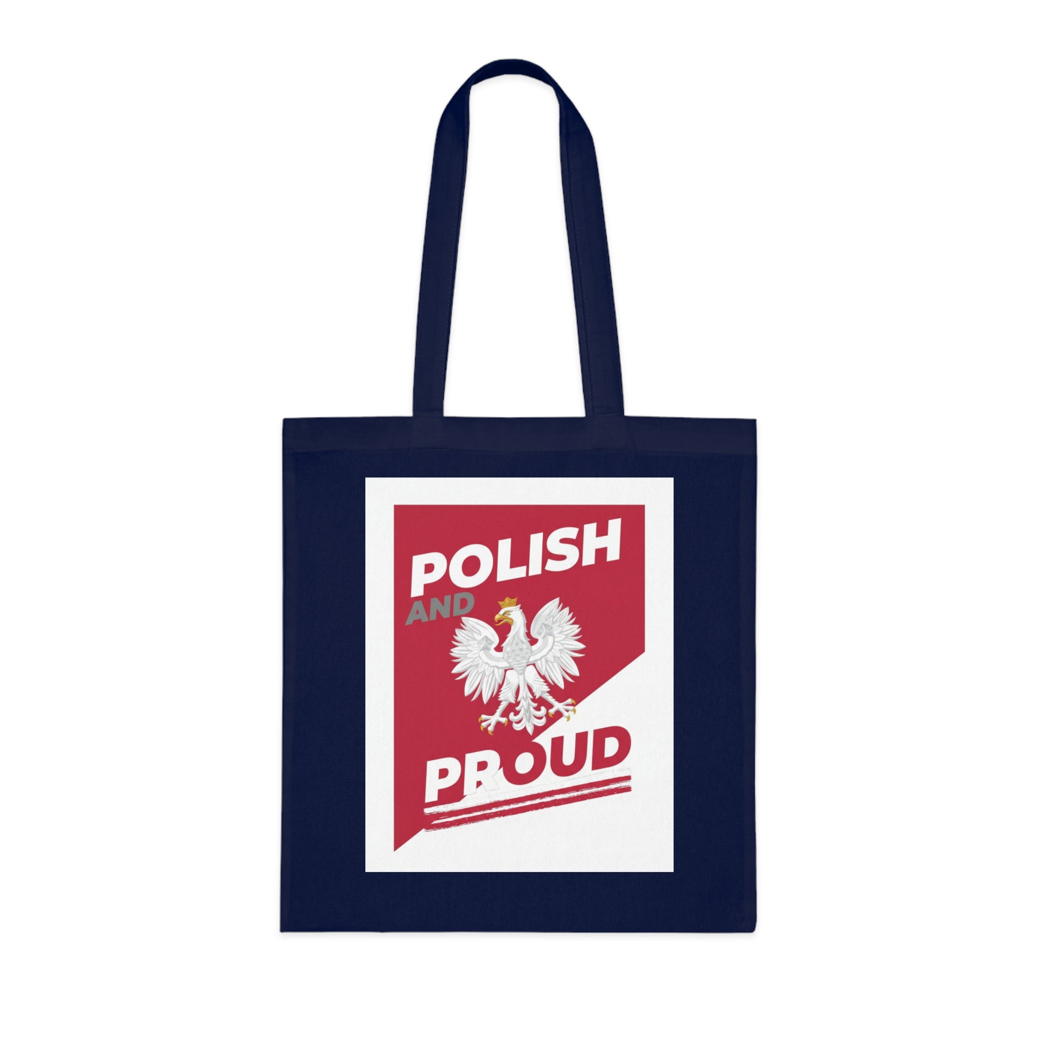 Polish and Proud Cotton Tote Bag — Polish Eagle Patriotic Grocery Shopper