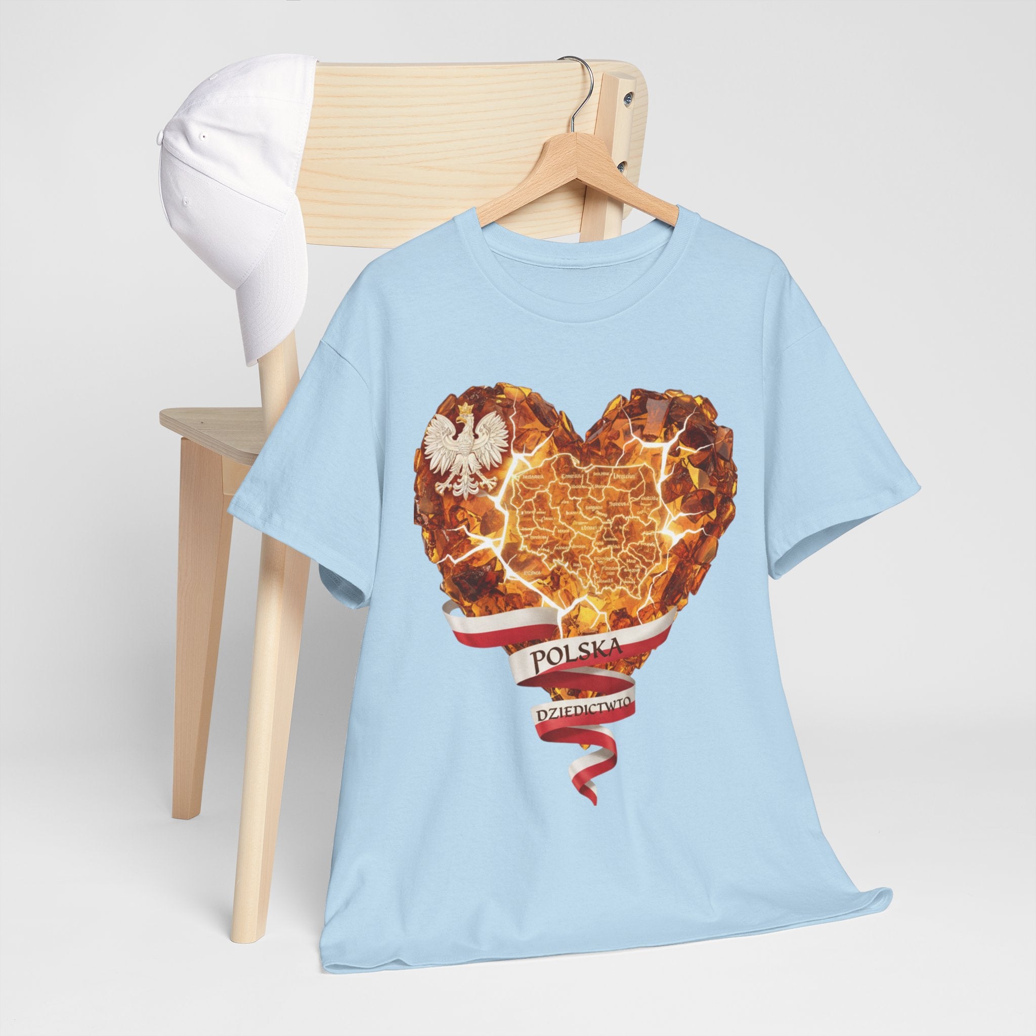 Polish Pride Heart Flame Tee | Polska Heritage T-Shirt