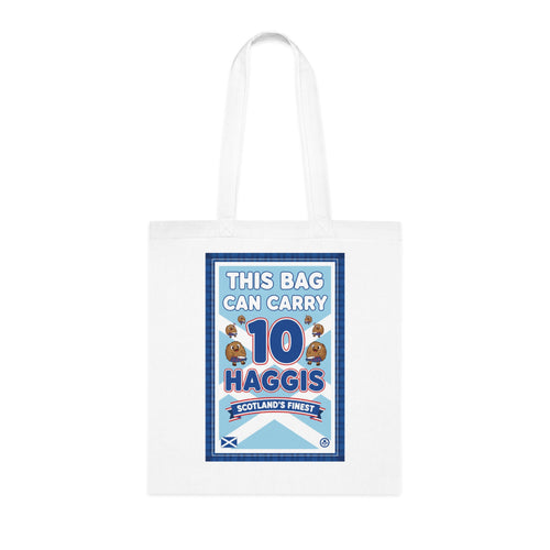 10 Haggis Tote — Funny Scottish Cotton Shopping Bag