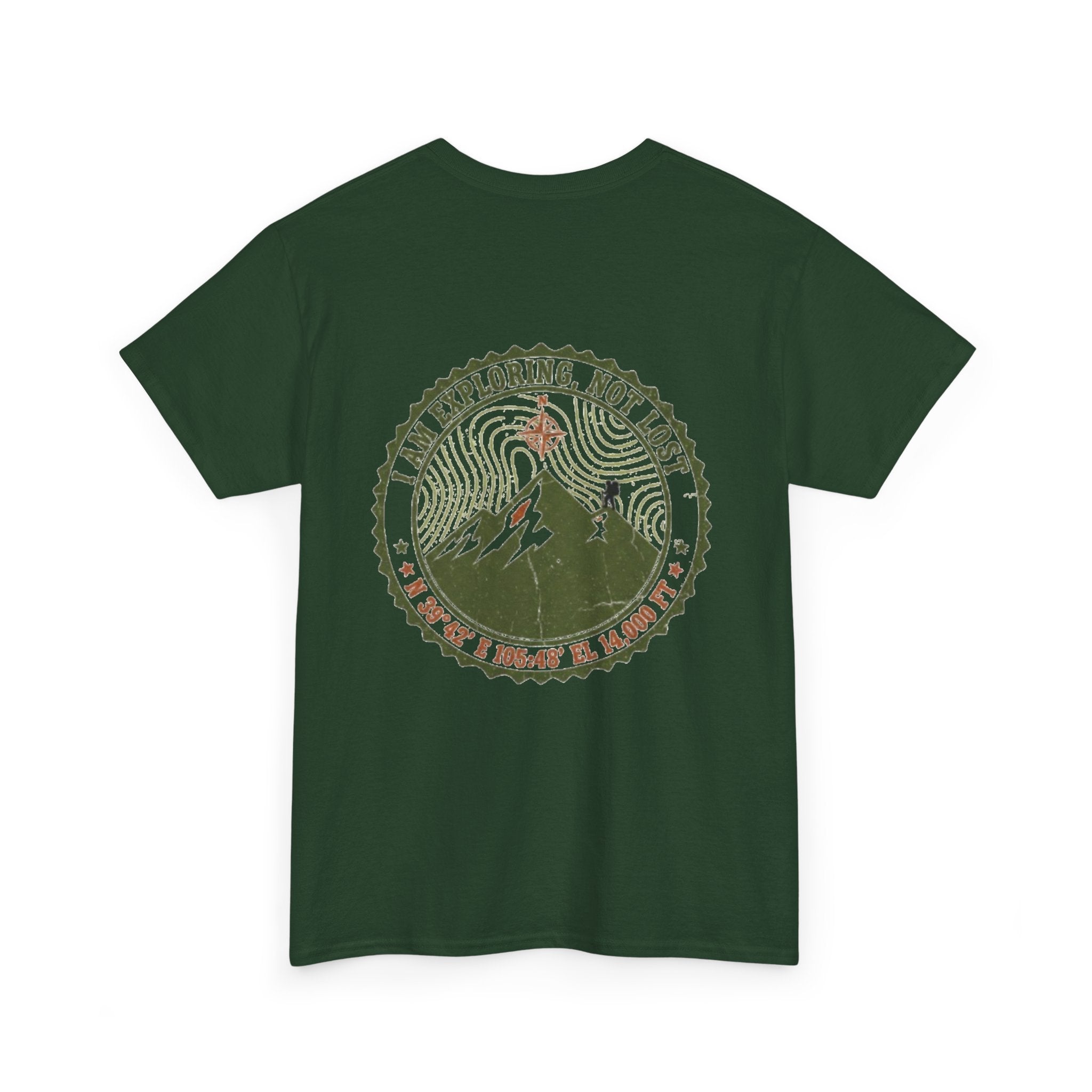 Adventure Mountain Tee – "I Am Exploring, Not Lost" Graphic T-Shirt