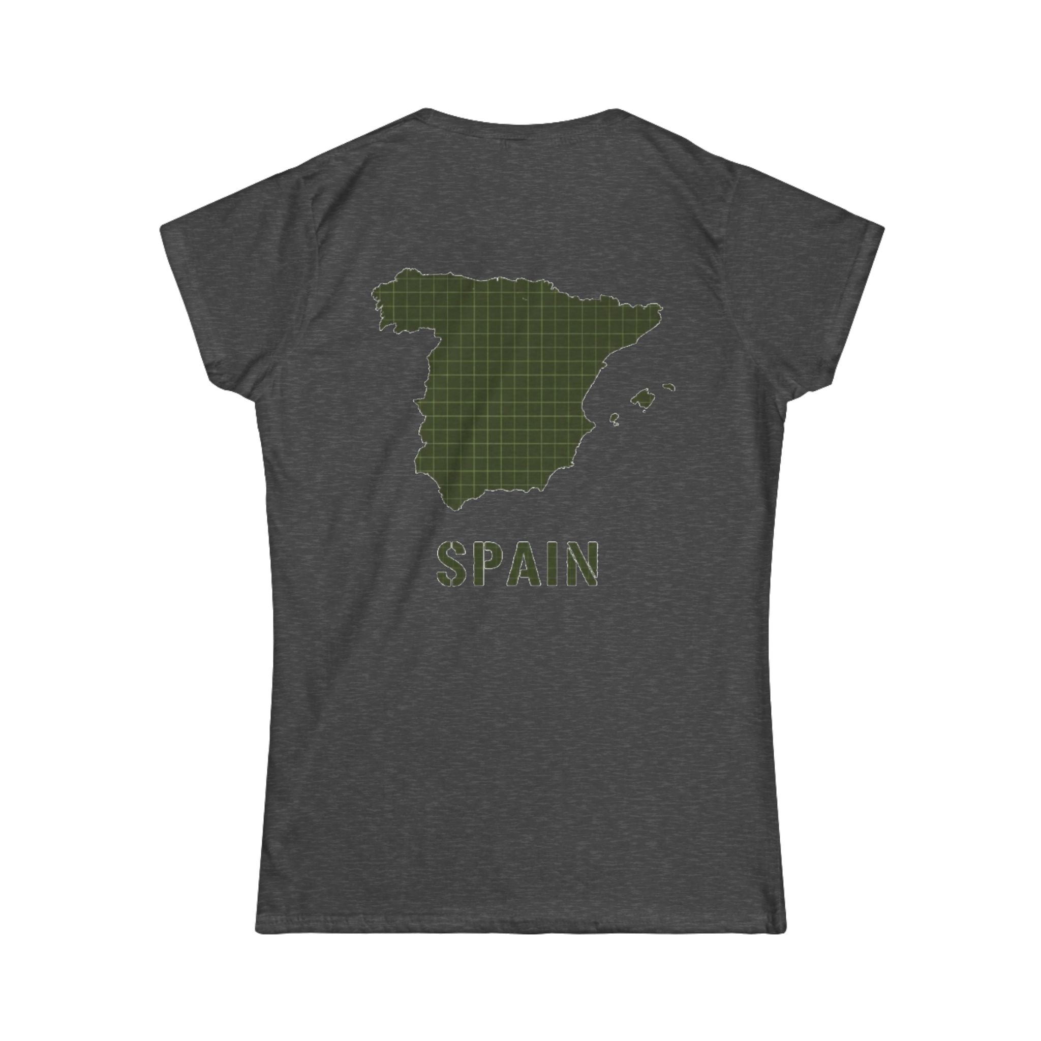 Spain Map Womens Tee — Gallus Logo Travel T‑Shirt