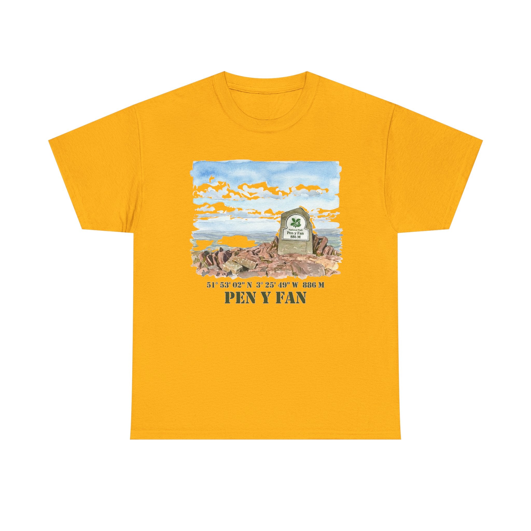 Pen y Fan Landscape T‑Shirt — Wales Mountain Hiking Souvenir Tee